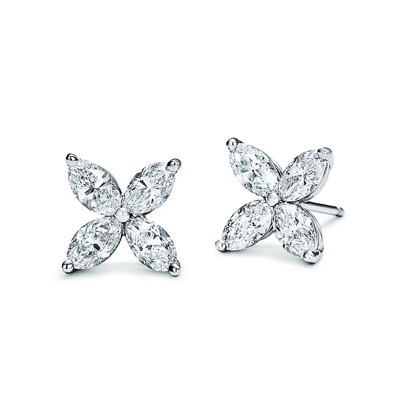 NIGO Tiffany & Co. Women's Victoria Collection Sparkling Diamond Floral Solid Color Fashion Earrings Jewelry Accessories Ngvp #nigo1451