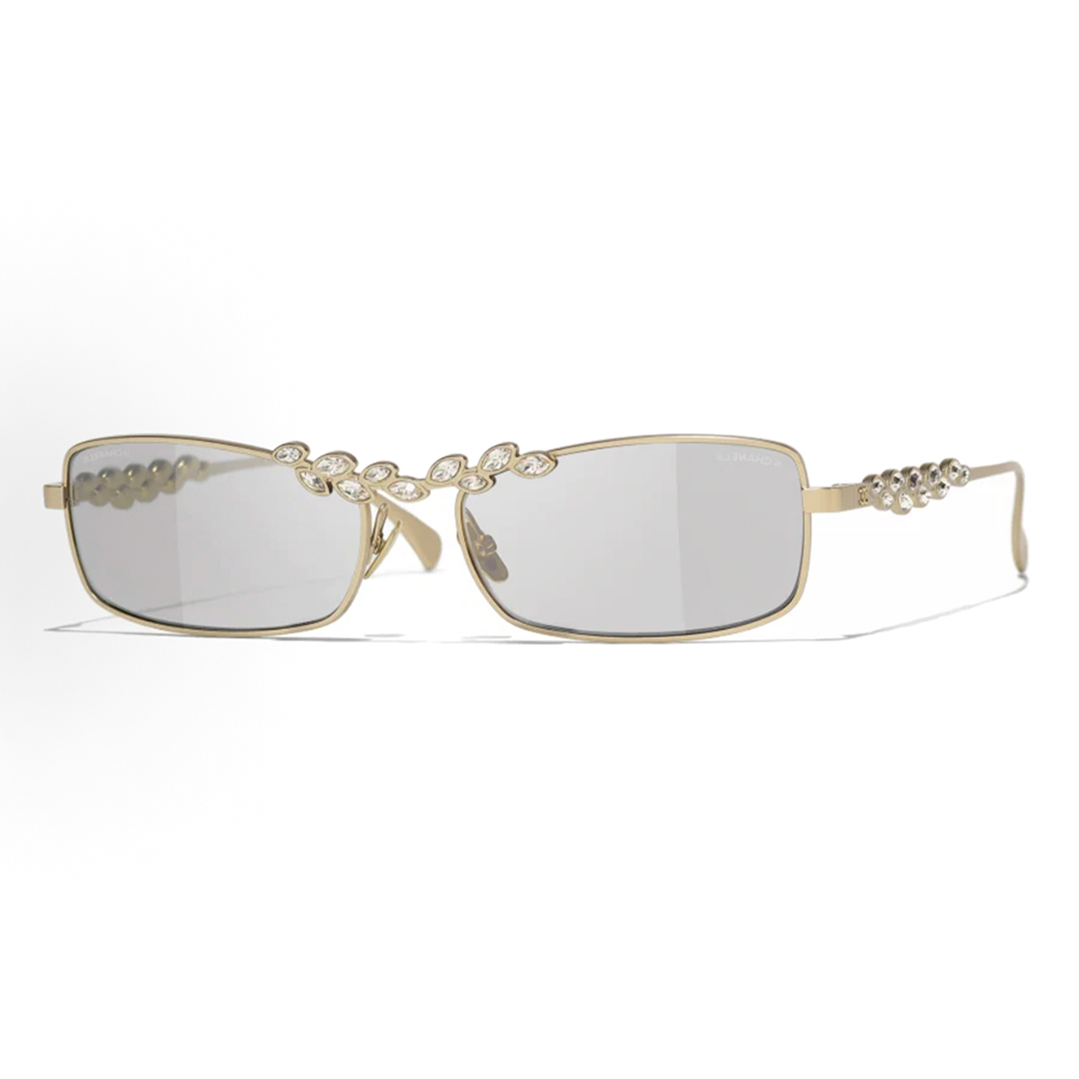 NIGO Chanel Men's And Women's Trendy Retro Rectangular Frame Sunglasses With Wheat Ear Metal Inlaid Diamond Sunglasses Ngvp #nigo7923