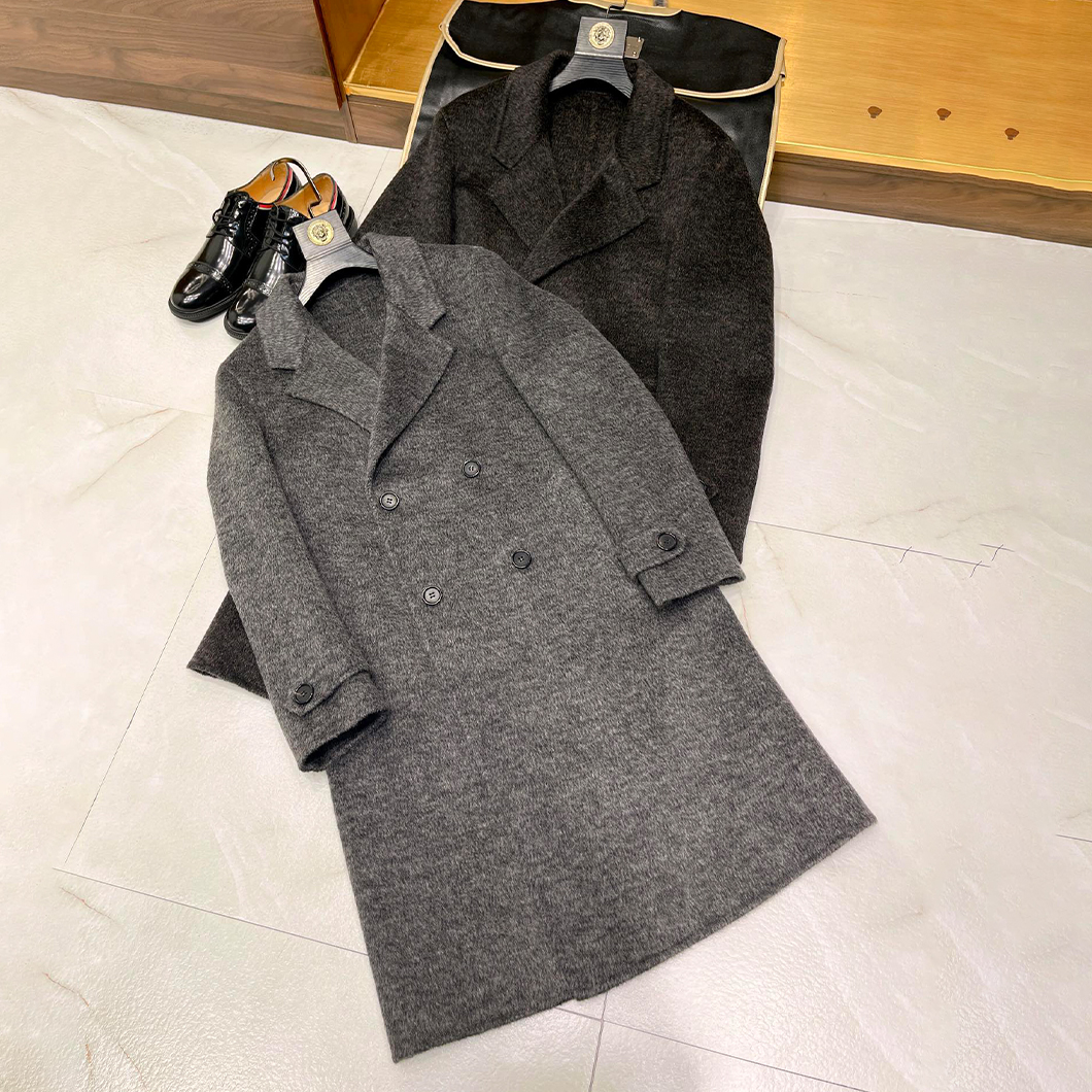 NIGO Louis Vuitton Men's Women's Autumn And Winter Single-Breasted Wool Cashmere Long Coat Solid Color Lapel Coat Ngvp #nigo9771