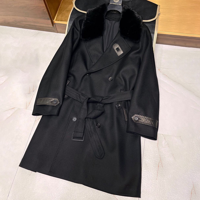 NIGO Louis Vuitton Men's Fall And Winter Mink Fur Collar Casual Down Jacket With Multiple Pockets Long Coat Ngvp #nigo9873