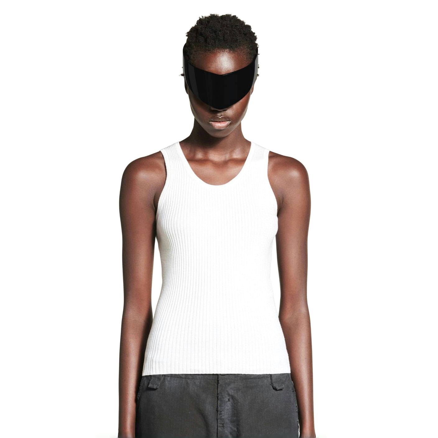 NIGO Balenciaga Women's Summer Solid Color Embroidered Letter Print Round Neck Camisole Tank Top #nigo76468