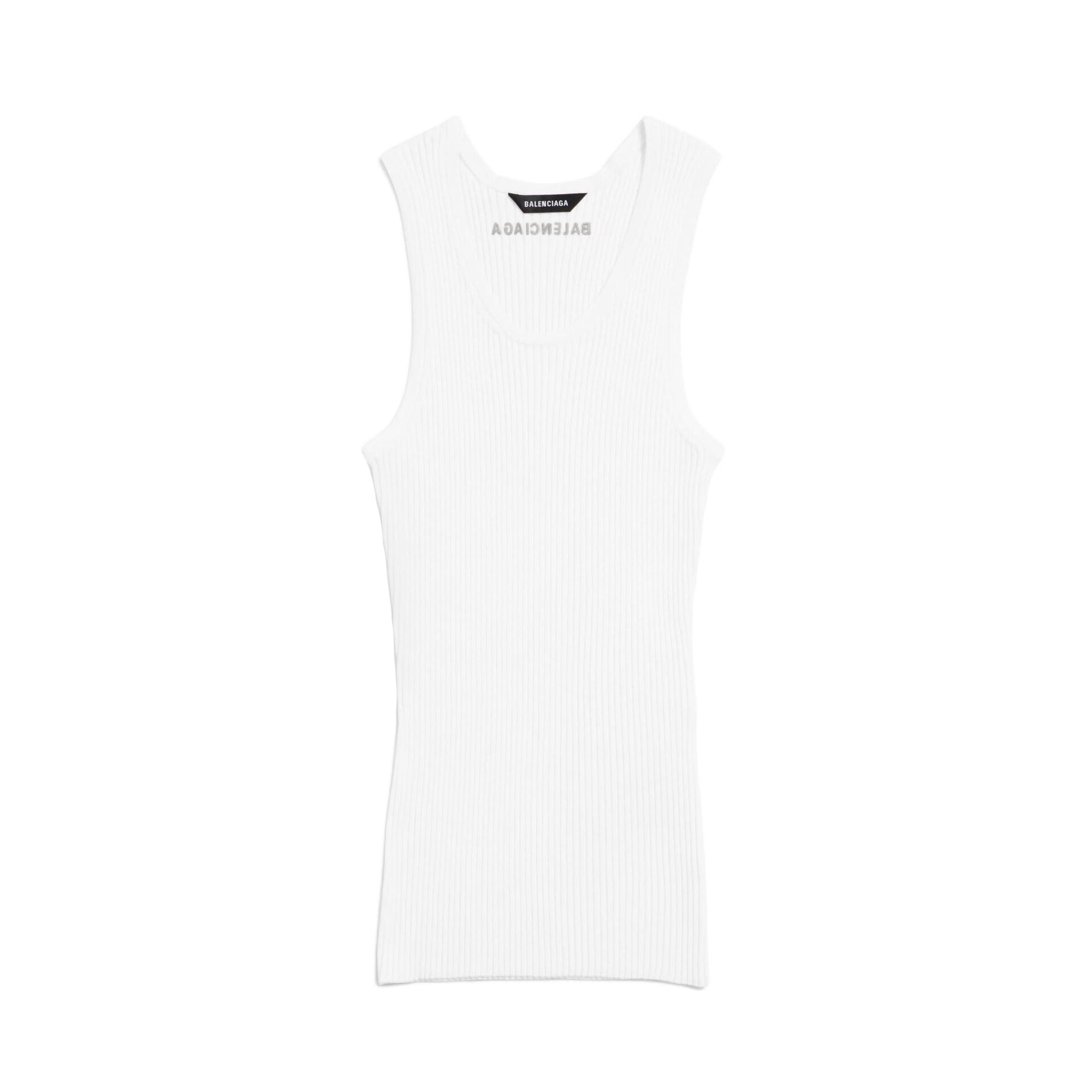 NIGO Balenciaga Women's Summer Solid Color Embroidered Letter Print Round Neck Camisole Tank Top #nigo76468
