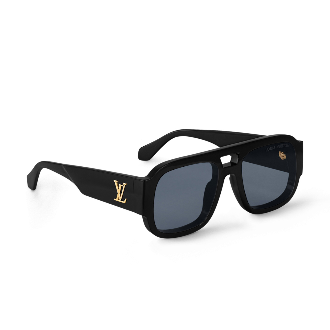 NIGO Louis Vuitton LV CLASH PILOT Men's Solid Color Acetate Metal Logo Embellished Aviator Style Sunglasses Eyeglasses Glasses #nigo76423