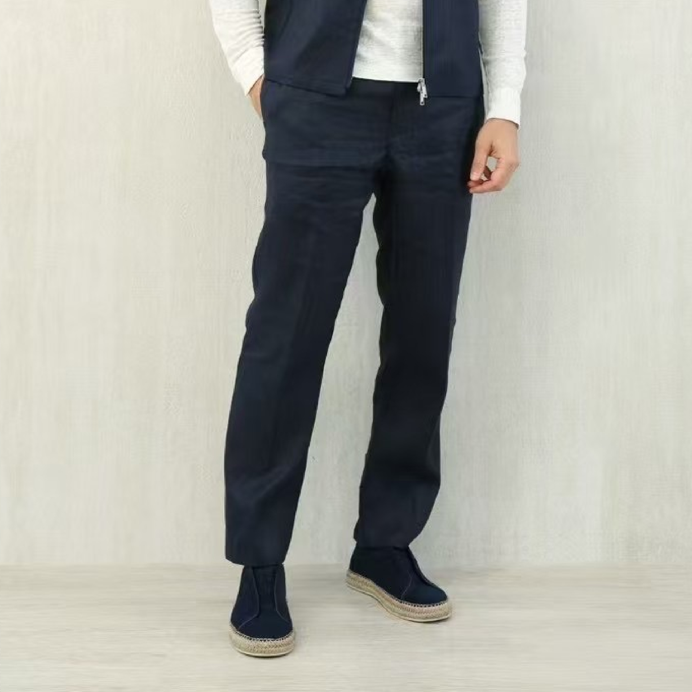 NIGO Ermenegildo Zegna Men's Spring And Summer Solid Color Casual Comfortable Elastic Waist Trousers Pants #nigo75522