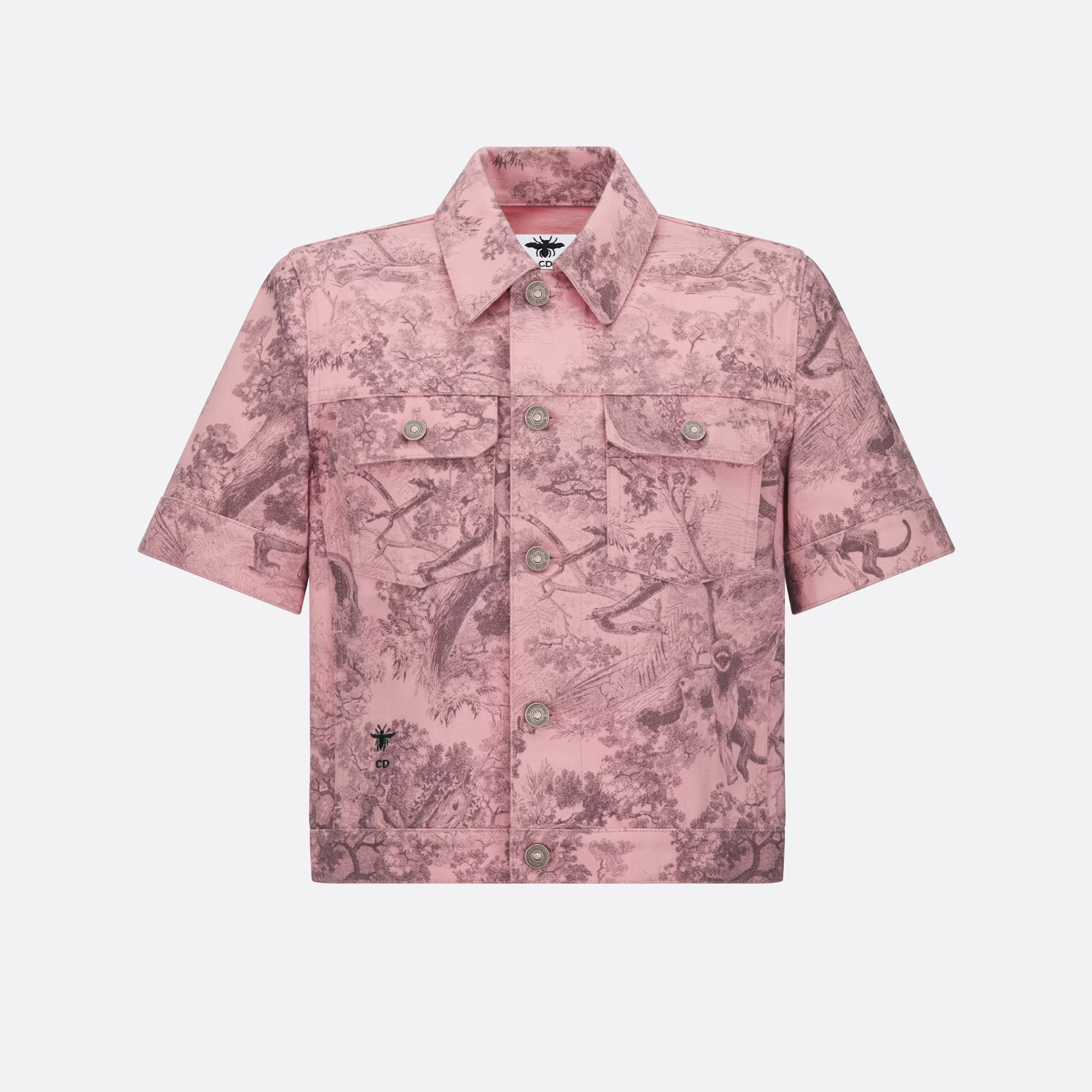 Dior NIGO Printed Pink Short Jacket Coat Ngvp #nigo6237