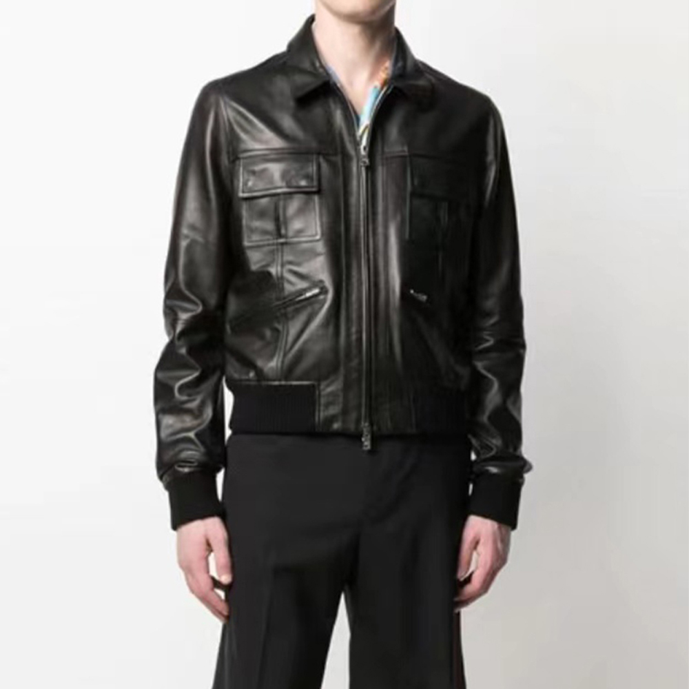 Amiri NIGO Man Zipper Leather Jacket Ngvp #nigo5961