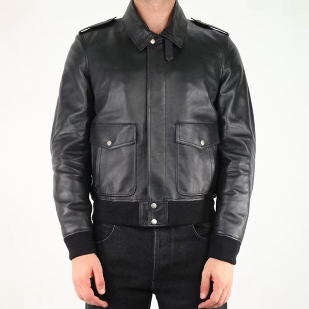 Yves Saint Laurent NIGO Fur Genuine Leather Jacket Coat Ngvp #nigo11983