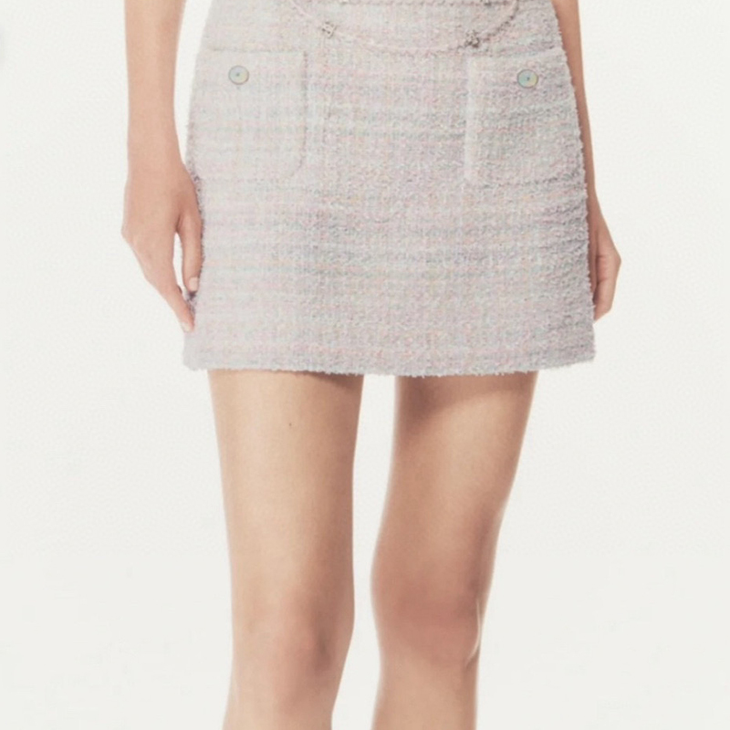 NIGO Chanel Women's Multicolor Tweed Silk Lining Spring Summer Autumn Casual Short Skirt Ngvp #nigo1457