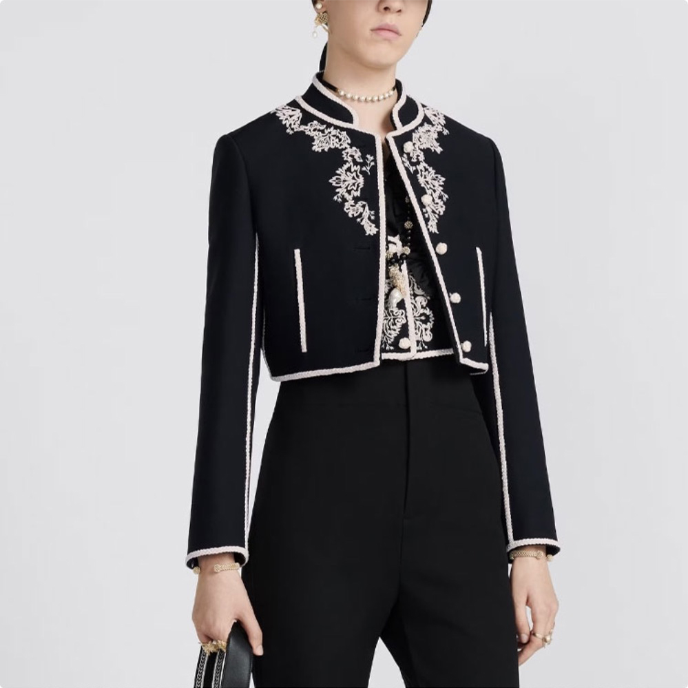 Dior NIGO Woman Embroidery Jacket Long Half Skirt Ngvp #nigo6114