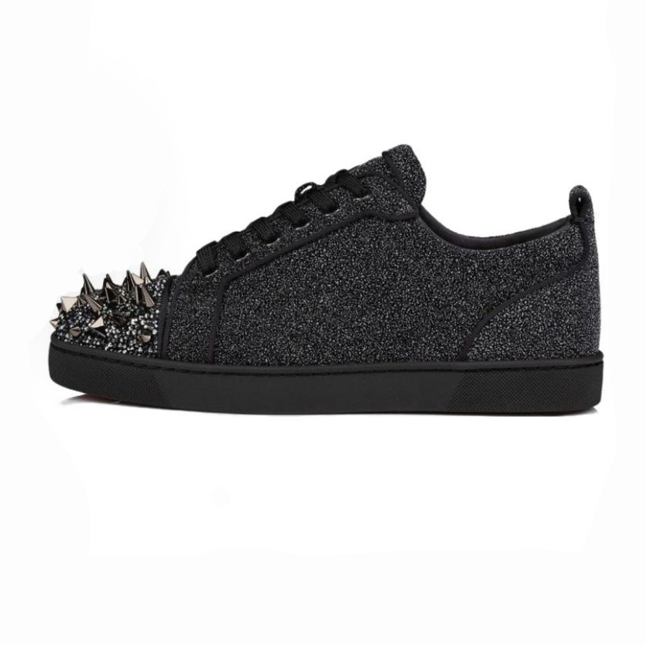 NIGO Christian Louboutin Men's Women's Four Seasons Fashion Black Retro High Street Rivet Low Top Round Toe Board Shoes Casual Shoes Ngvp #nigo8696