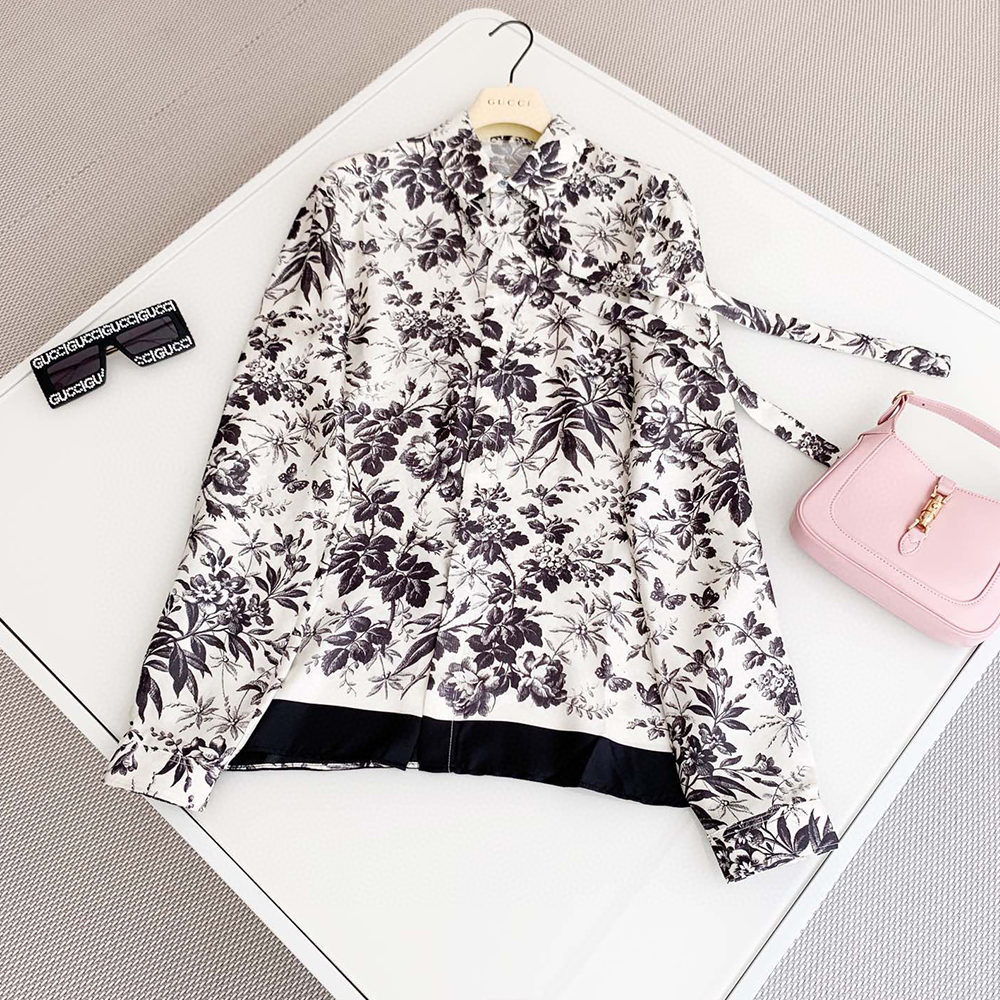 Gucci NIGO Woman Floral Long Sleeve Shirt Ngvp #nigo6267