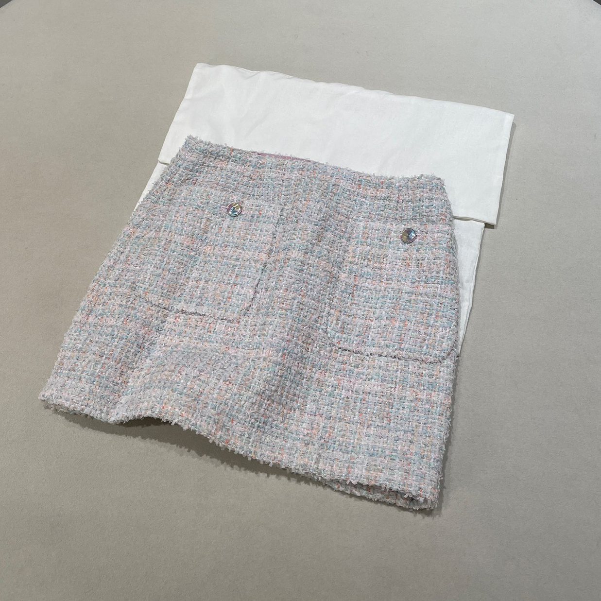 NIGO Chanel Women's Multicolor Tweed Silk Lining Spring Summer Autumn Casual Short Skirt Ngvp #nigo1457