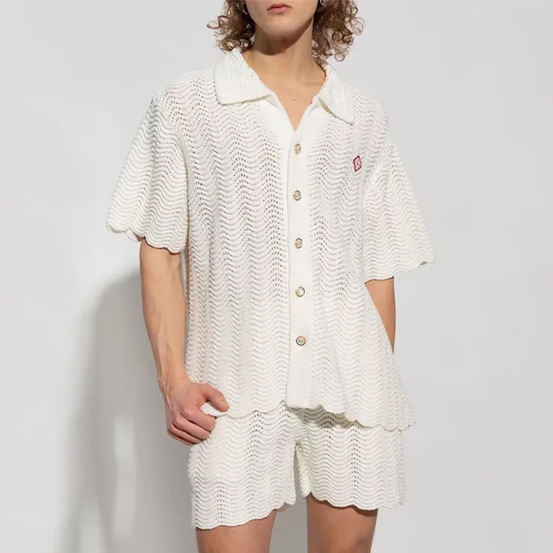 Casablanca NIGO Man Wave Print Shirt Casual Shorts Ngvp #nigo6192