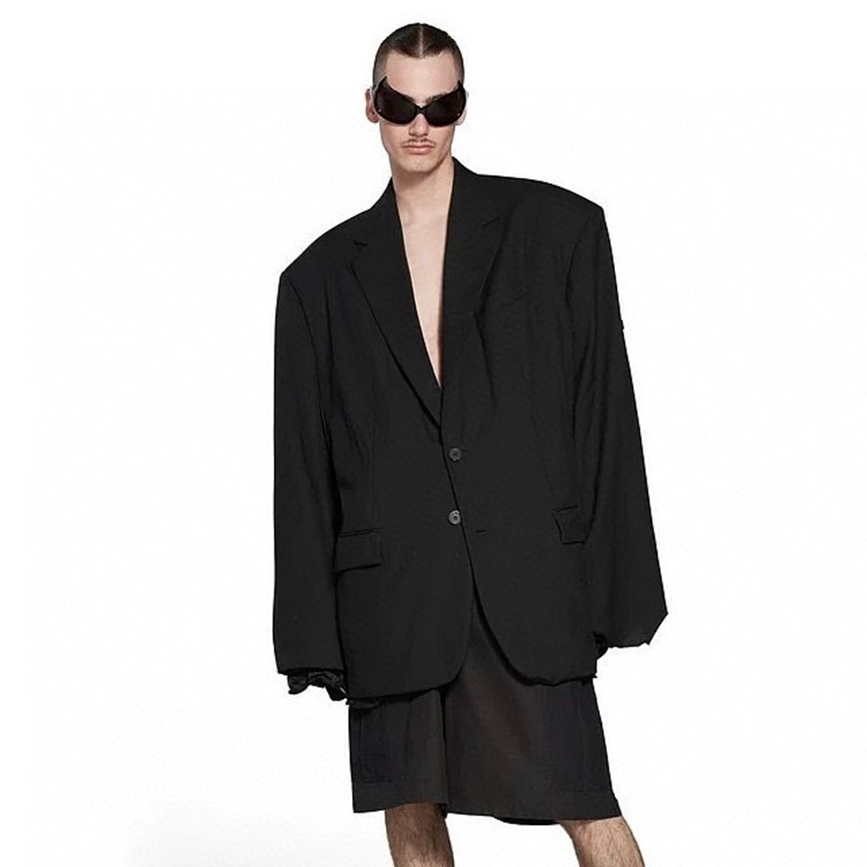 Balenciaga Loose Fitting Blazer Jacket In Black Ngvp #nigo5811