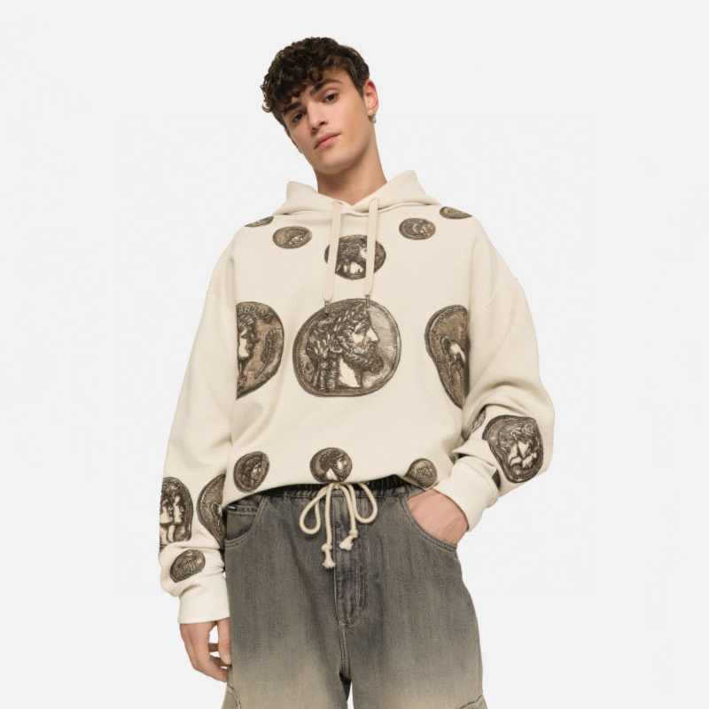 Dolce & Gabbana NIGO Coin Print Inside-out Jersey Hoodie #nigo6392