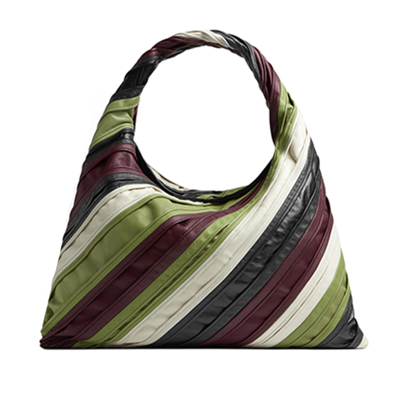 NIGO Bottega Veneta Women's Fashion Striped Leather Colorblocking Bags Casual Large Capacity Tote Bags 786193V43C18570 Ngvp #nigo9267