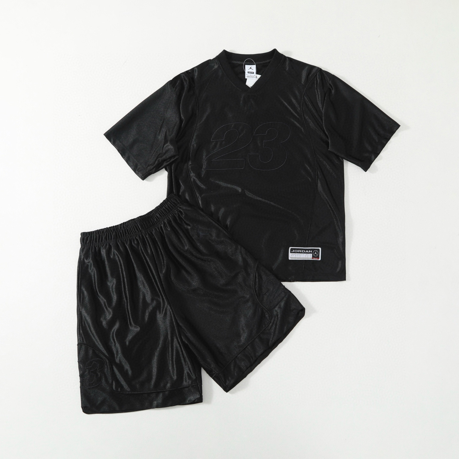 NIGO Supreme x aj Jordan Men's Summer Chest 23 Print Round Neck Short Sleeve T-Shirt Casual Shorts Set Suit #nigo76482