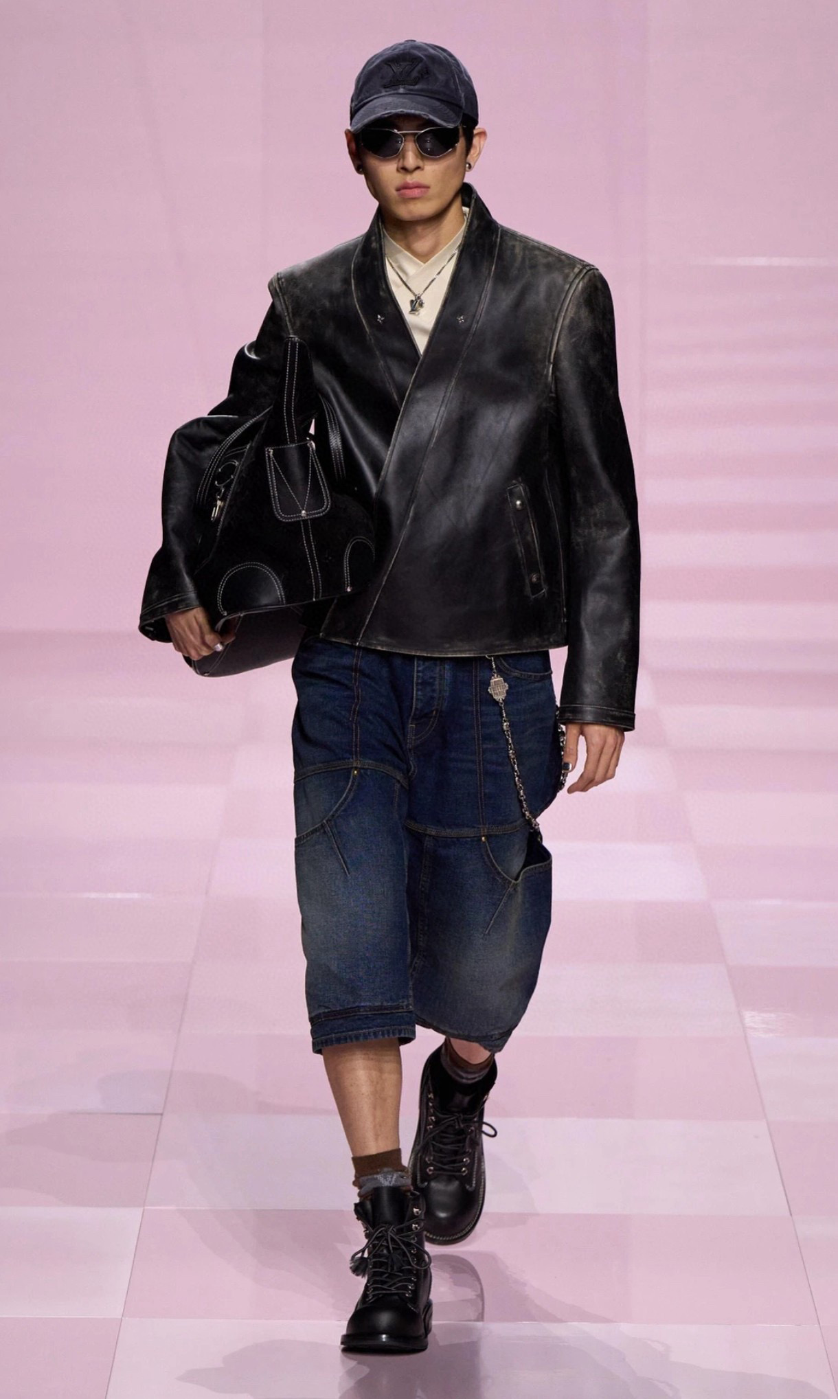 NIGO Louis Vuitton Men's Summer Solid Color Button Down Casual Jeans Pants #nigo76481