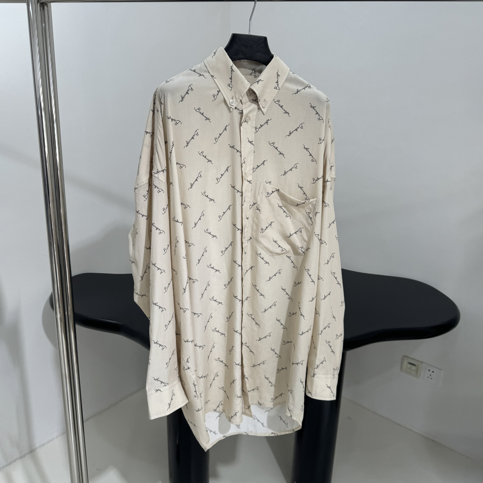 NIGO Balenciaga Men's And Women's Spring And Summer Solid Color Letter Print Single Breasted Long Sleeved Shirt Elastic Waist Tie Casual Pants Set Suit #nigo76479