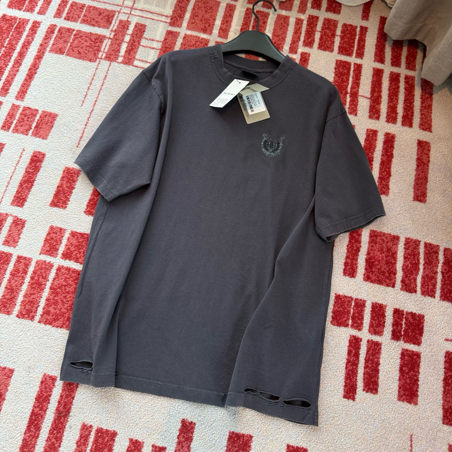 NIGO Balenciaga Men's And Women's Summer Solid Color Graffiti Letter Print Round Neck Cotton Short Sleeve T-shirt #nigo76474