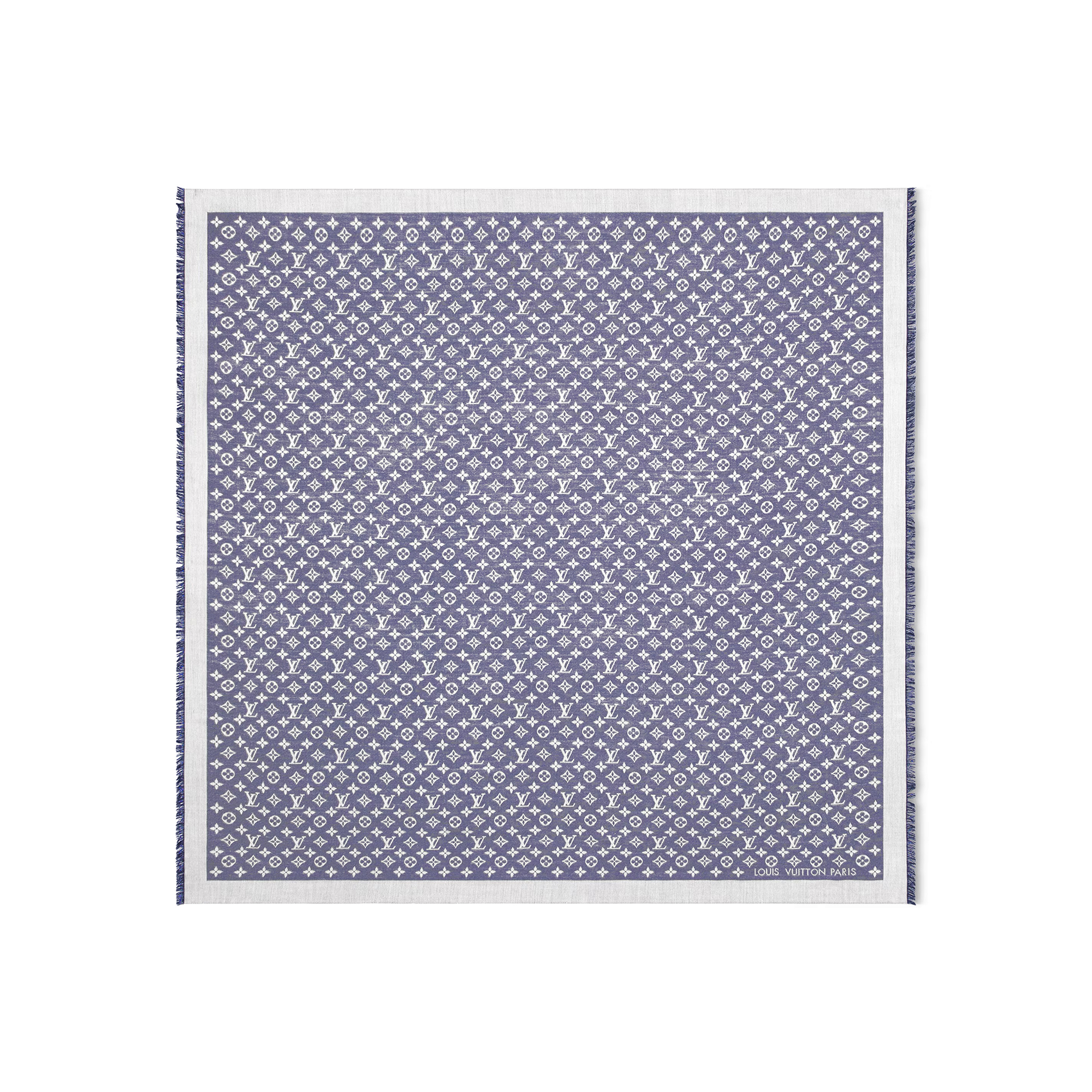 NIGO Louis Vuitton Women's Solid Color Logo Monogram Jacquard Wool Shawl Scarf #nigo76488