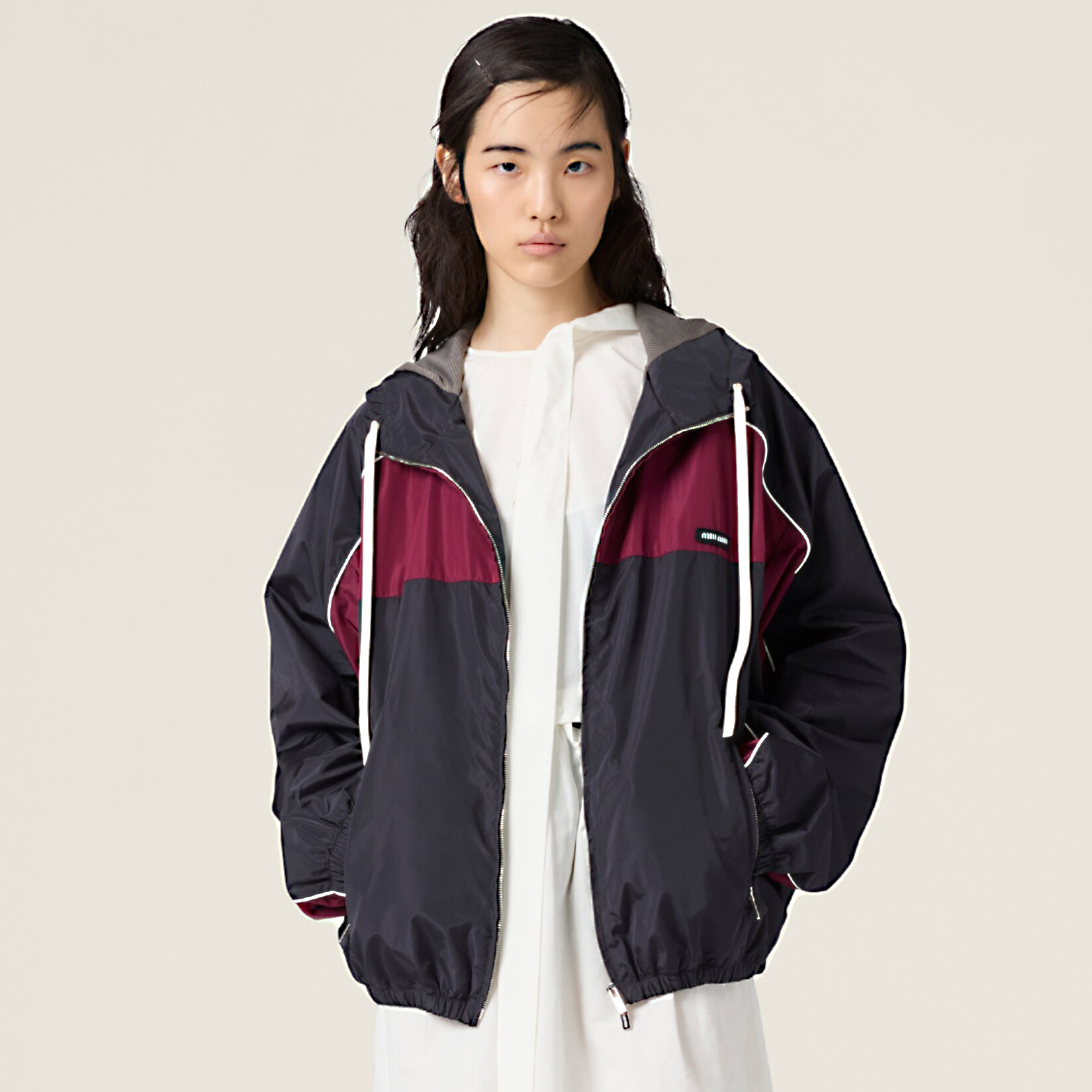 NIGO MiuMiu Men's And Women's Spring And Fall Color Collision Splicing Hooded Zipper Long Sleeved Jacket #nigo76496