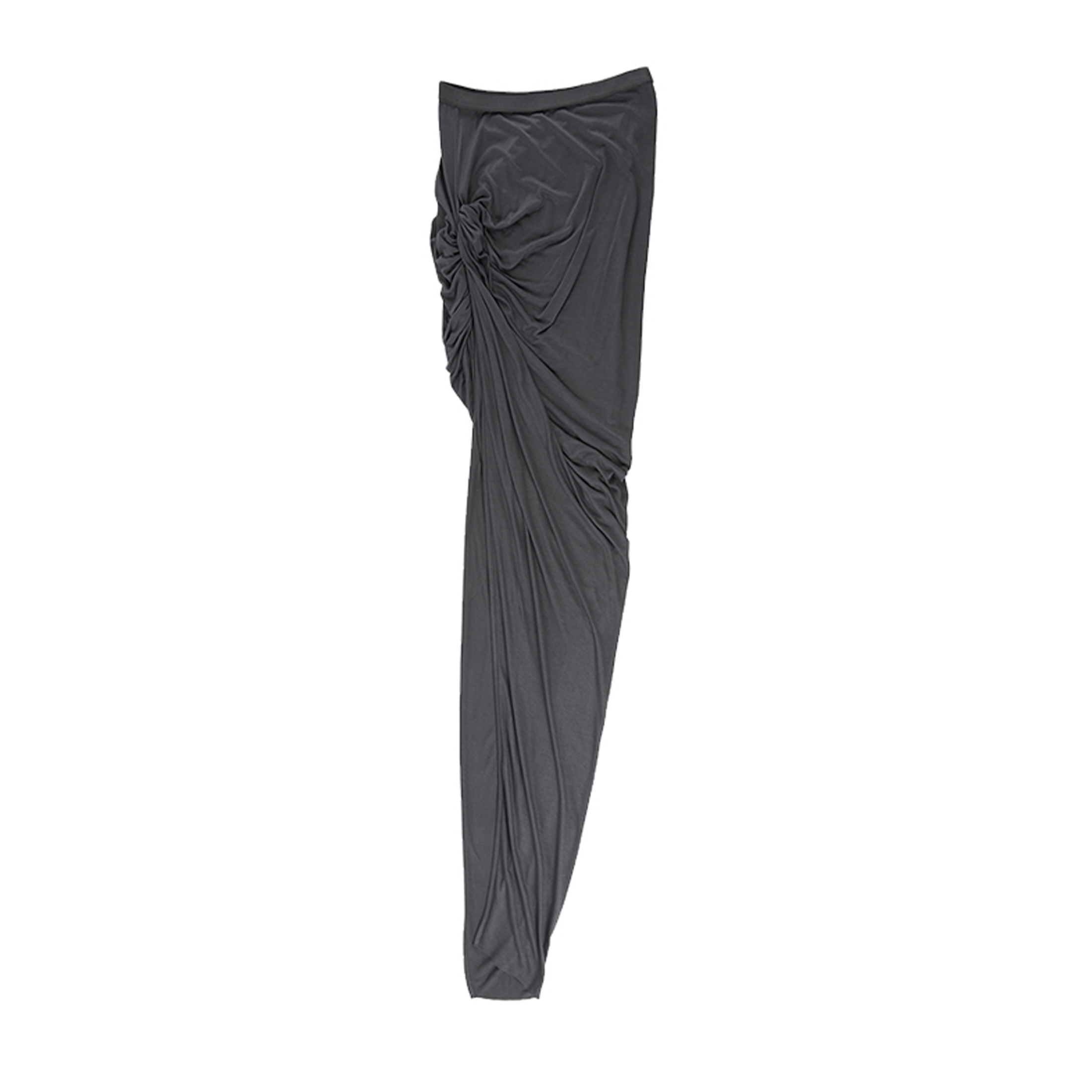 NIGO Rick Owens Women‘s Iron Grey Fibre Knit Twisted Pleated Halter Dark Irregular Slim Sexy Knotted Knit Draggy Hip Long Skirt Ngvp #nigo1493