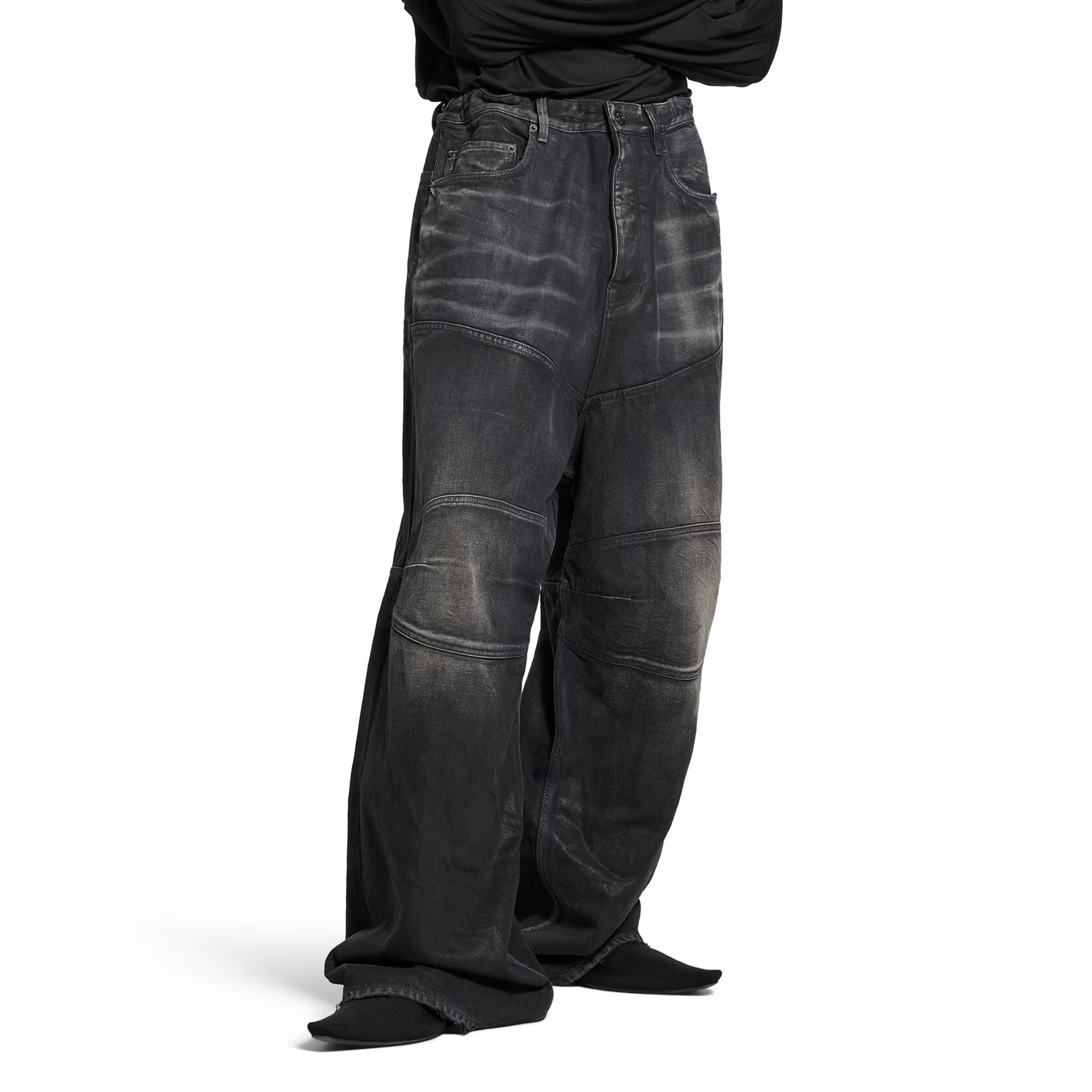 NIGO Balenciaga Men's Drawstring Loose Jeans Four Seasons Cotton Solid Color Casual Pants Ngvp #nigo1513