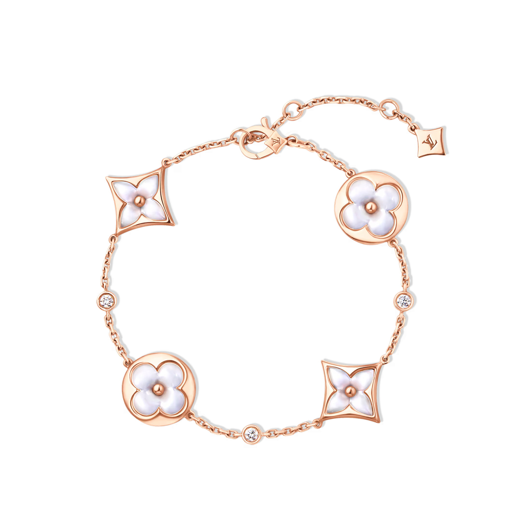 NIGO Louis Vuitton COLOR BLOSSOM BB MULTI-MOTIFS Women's Shell and Diamond Bracelet Pendant Necklace Jewelry #nigo76531