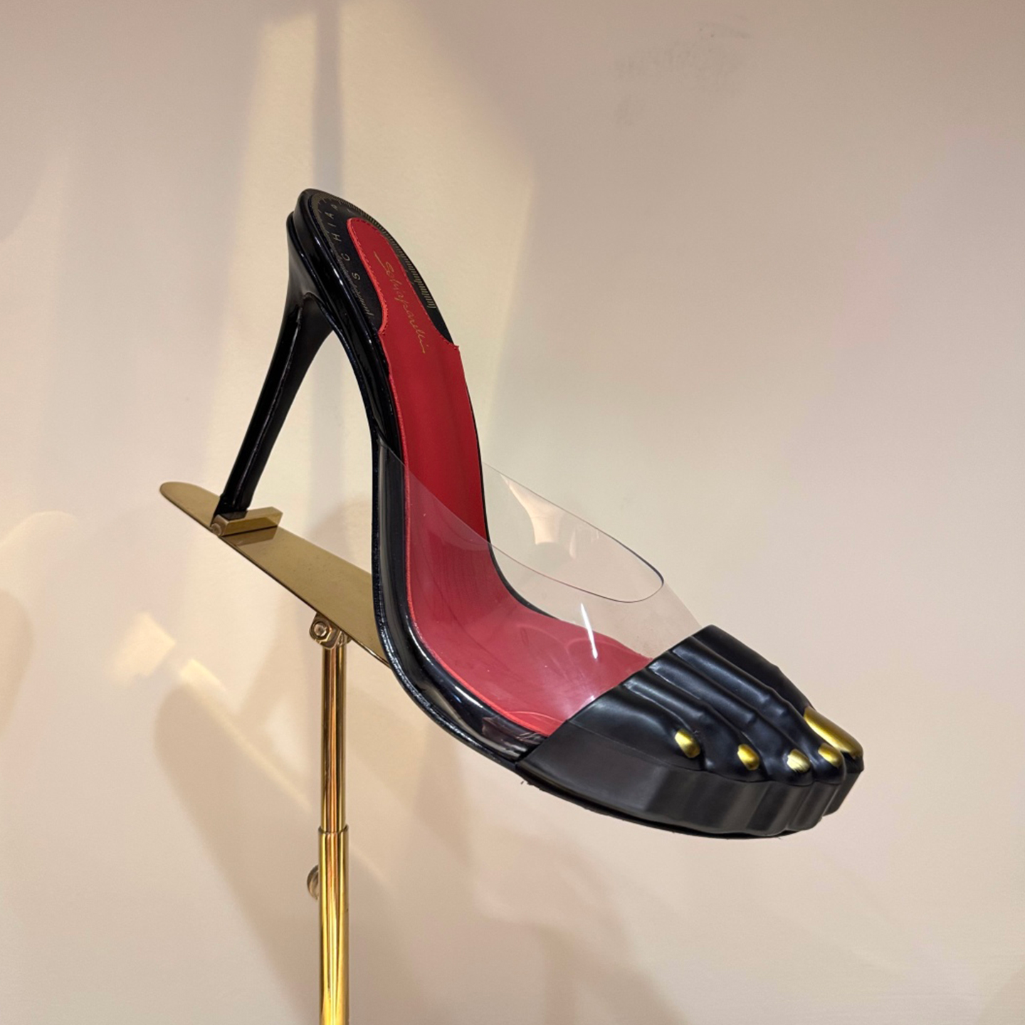 NIGO Schiaparelli ﻿Women's Retro Metal Toe Sandals Solid Color Leather Fashion High Heels Casual Shoes Ngvp #nigo1516