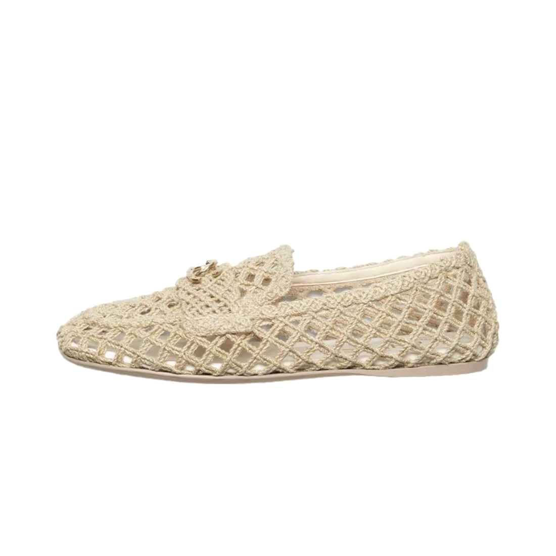 NIGO Chanel Women's Spring and Summer Solid Color Hemp Rope Weaving Casual Flat Lefebvre Shoes #nigo76528