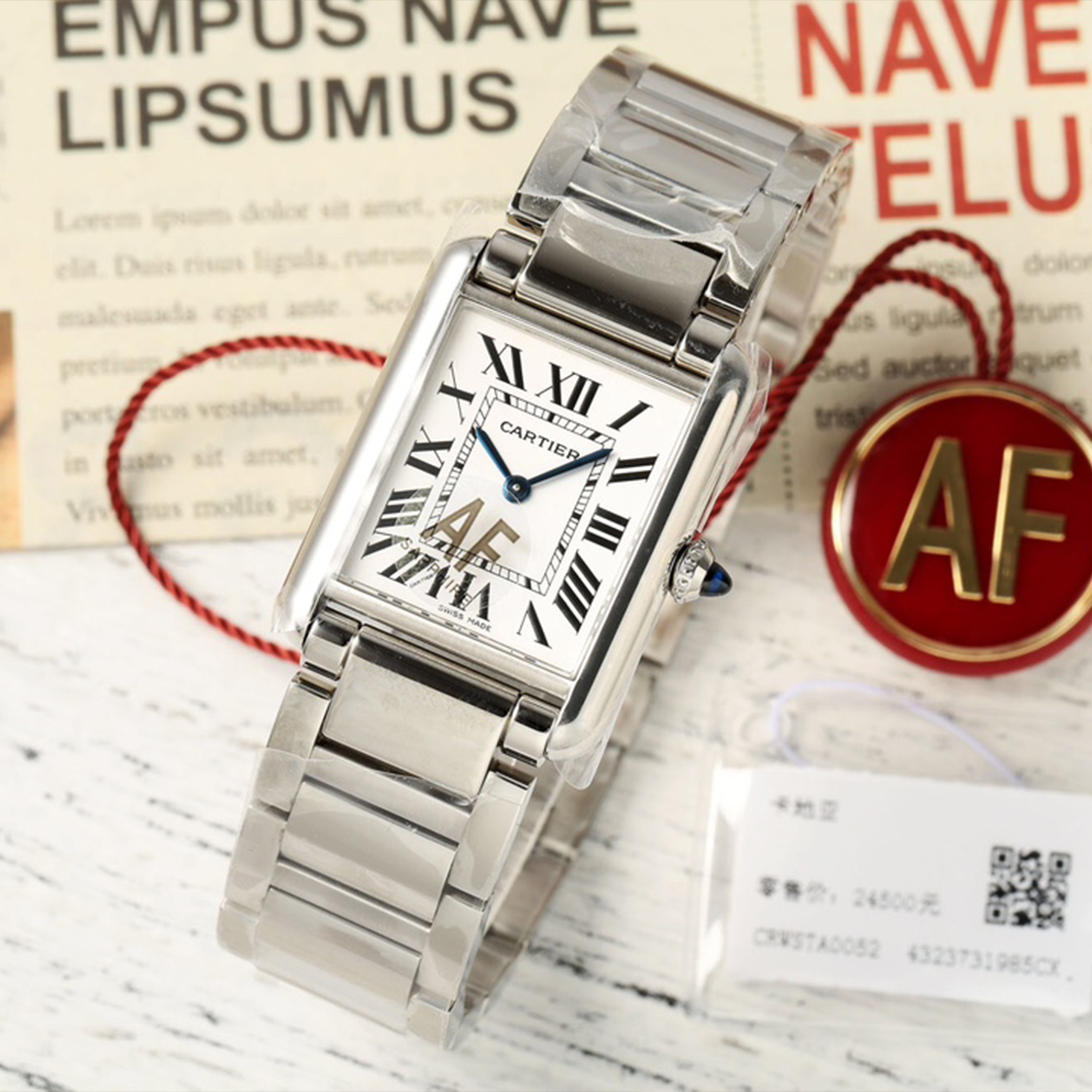 NIGO Cartier Tank Must De Cartier Watch Women's Large Gold And Silver Fashionable Temperament Watch #nigo81211