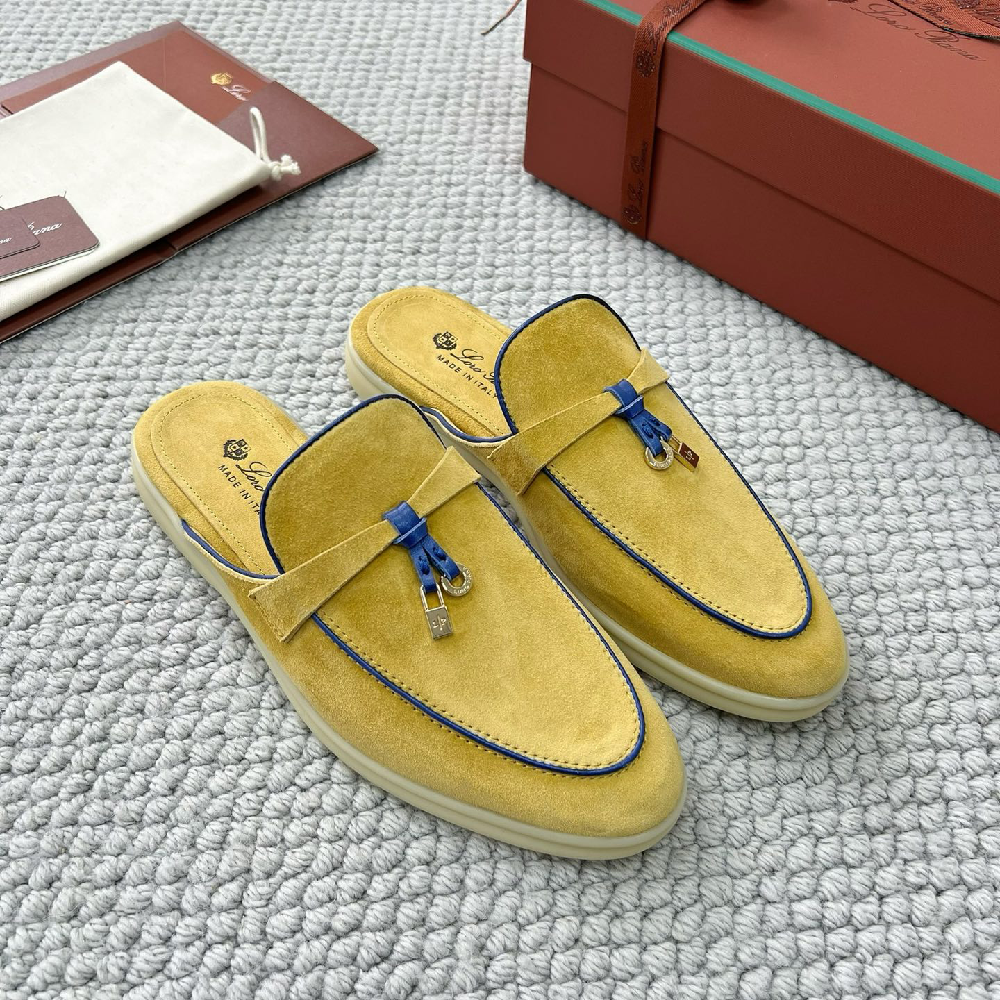 NIGO Loro Piana Women's Summer Solid Color Suede Simple Comfortable Rubber Bottom Baotou Slippers Shoes #nigo76545