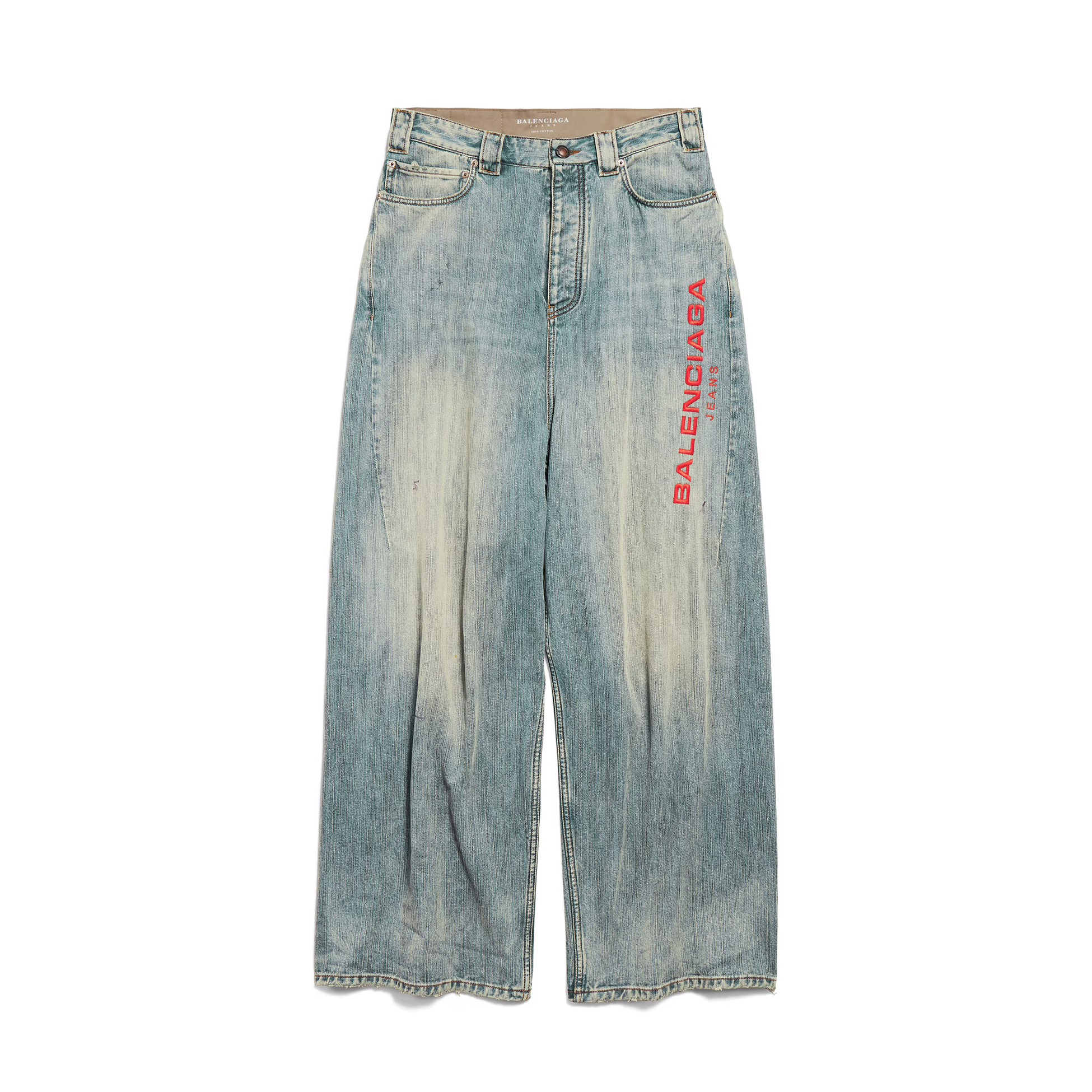 NIGO Balenciaga Men's and Women's Spring and Autumn Embroidered Letter Printed Solid Color Jeans Pants #nigo76555