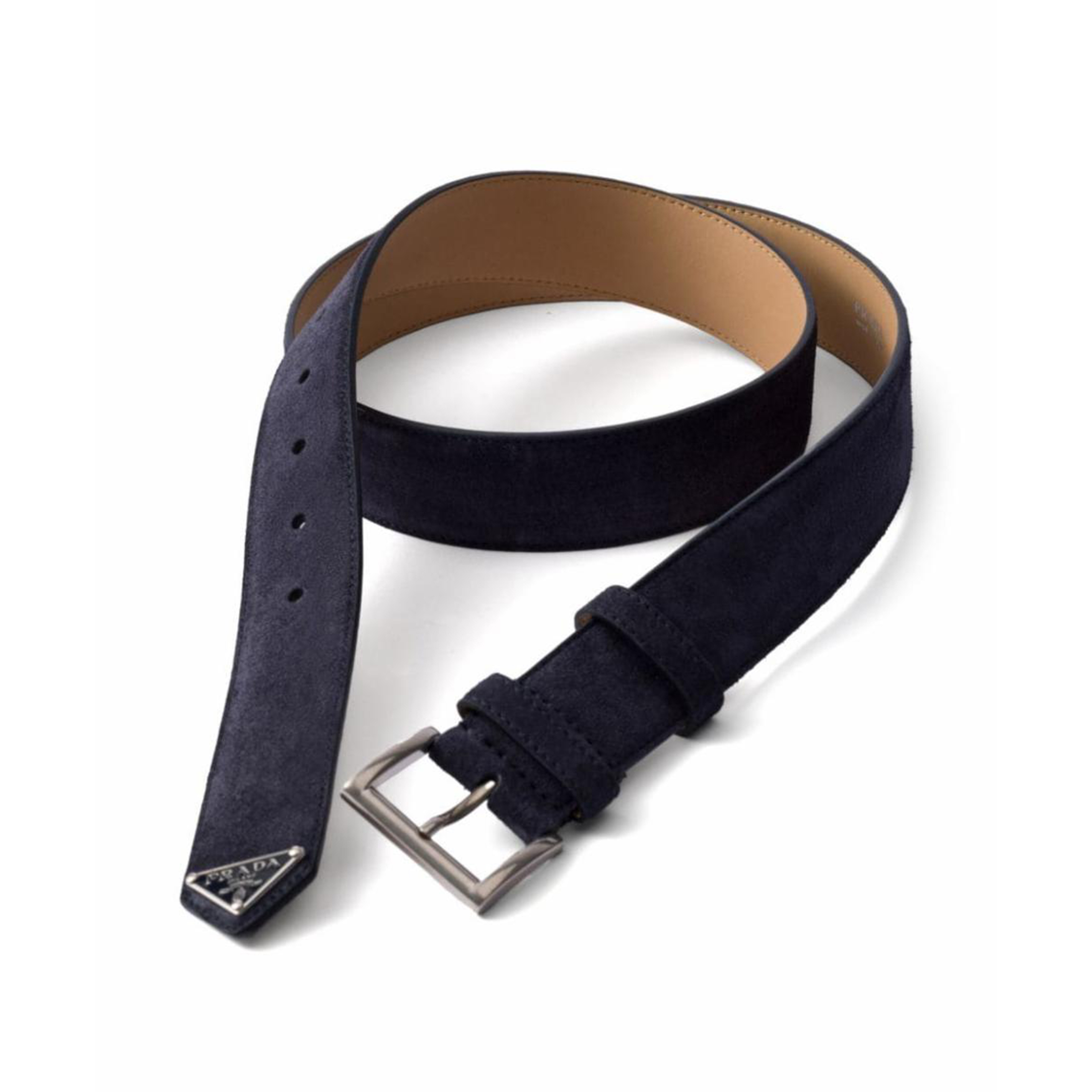 NIGO Prada Men's Suede Belt Silver Gold Rose Gold Logo Embellishment Jewelry Accessories #nigo81219