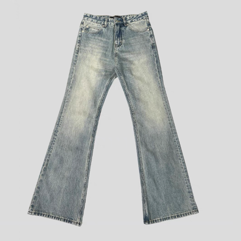 NIGO Balenciaga Men's Washed Micro Flare Jeans Four Seasons Cotton Solid Color Casual Pants Ngvp #nigo1523