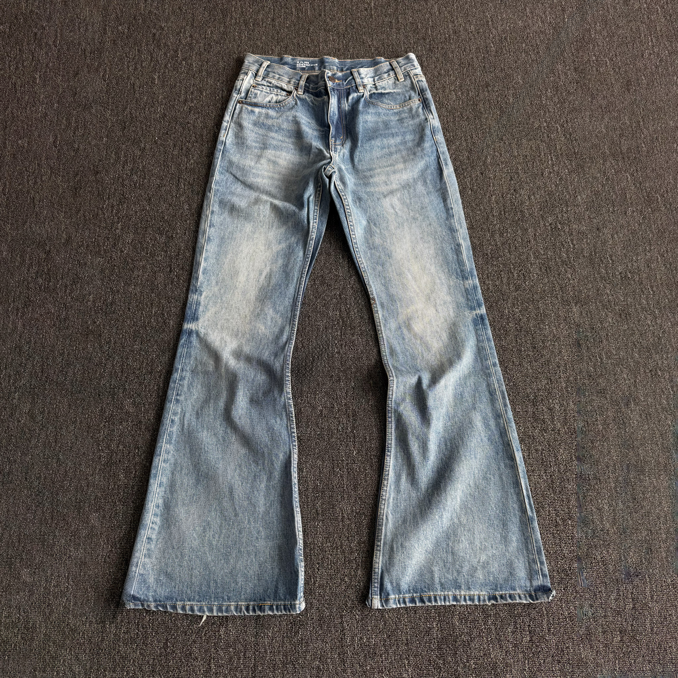 NIGO Celine Men's Spring And Summer Lamar The Same Blue Flare Denim Pants  Fashion High Street Trend Loose Jeans Trousers Ngvp #nigo1564