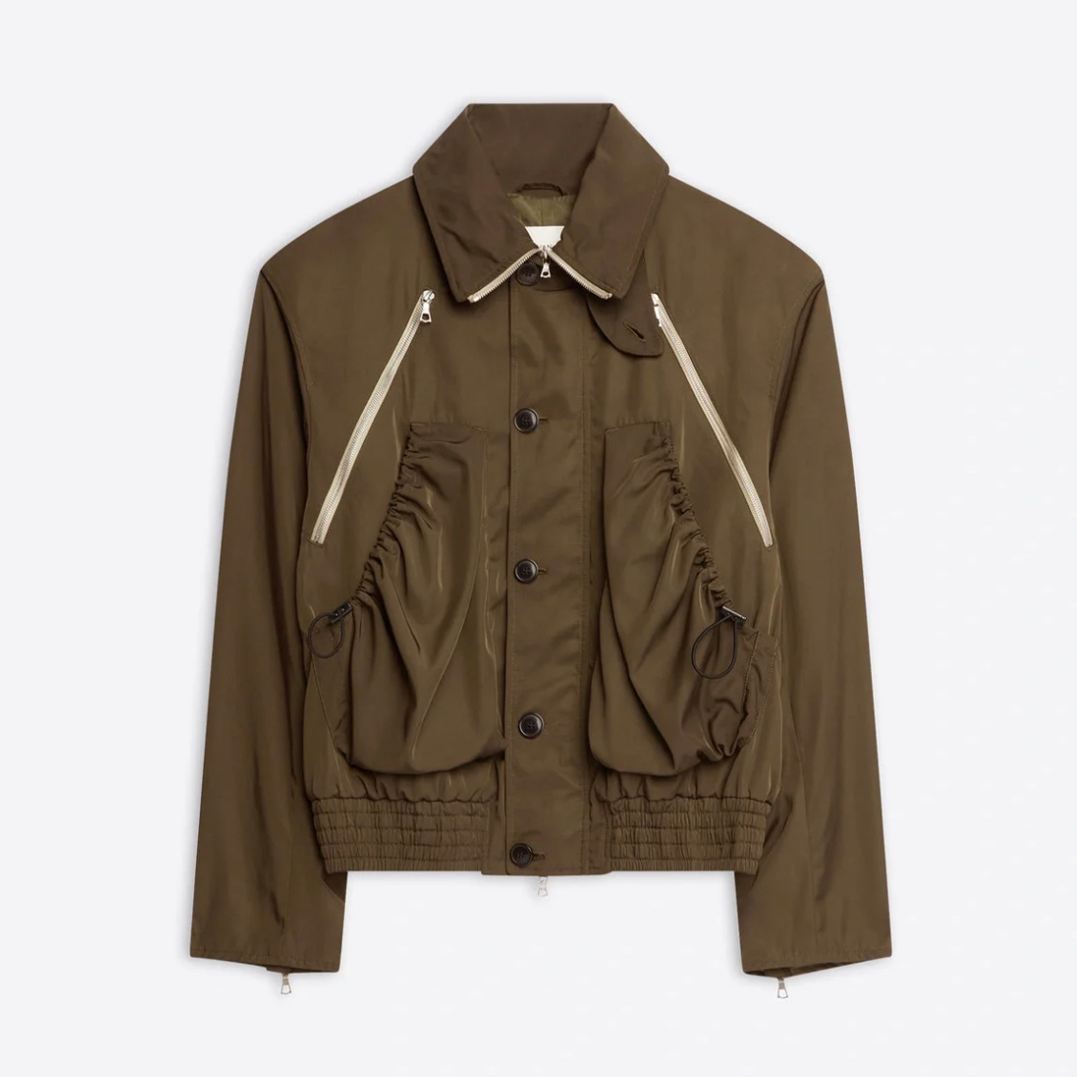NIGO Dries Van Noten DVN Men's Spring & Autumn Multi-Zip Stand-Up Collar Nylon Flight Jacket Fashion High Street Trend Cool Lapel Single-Breasted Jacket Ngvp #nigo1567