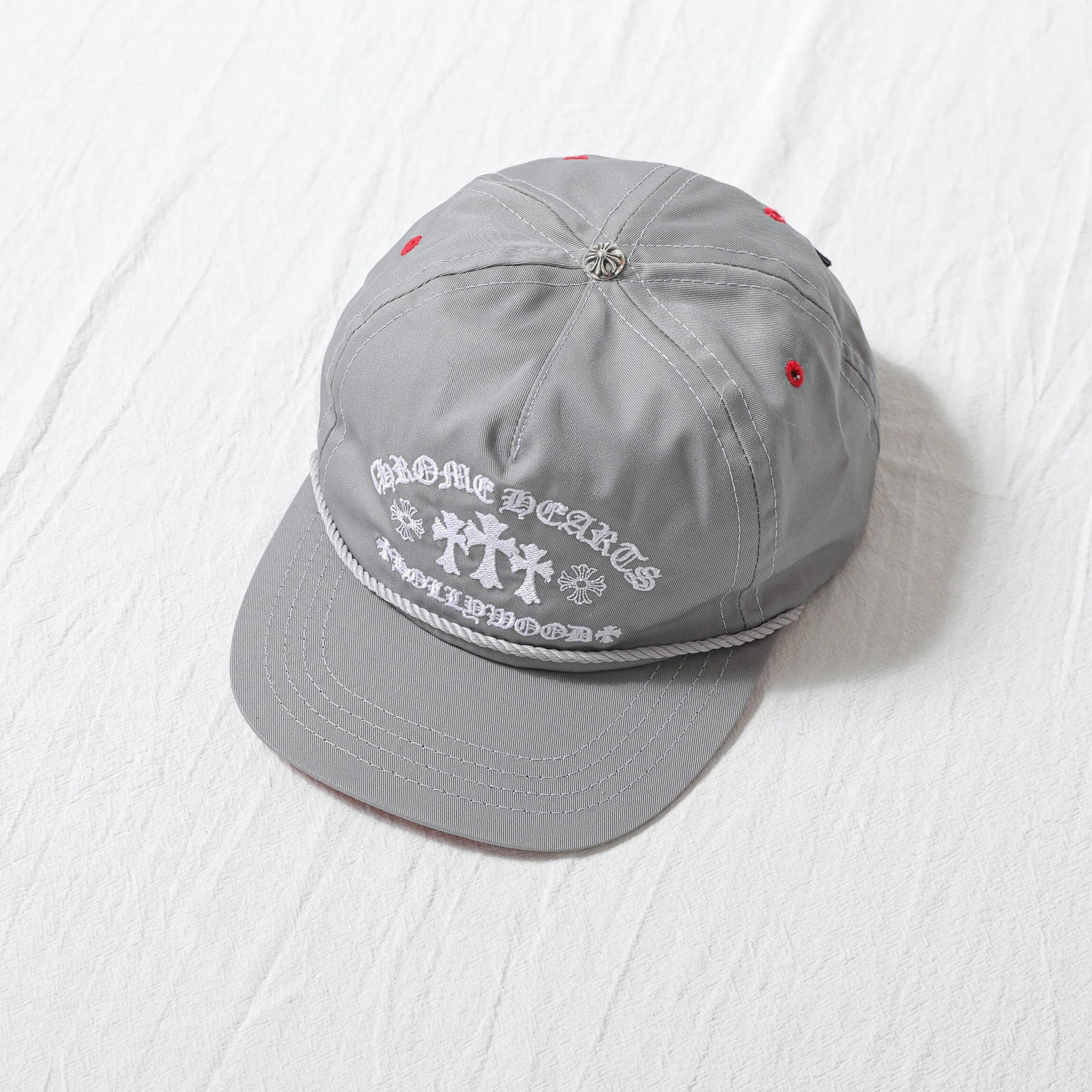 NIGO Chrome Hearts Men's Women's Grey Cross Embroidered Baseball Cap Duck Tongue Cap Fashion High Street Trend Hip Hop Cap Hat #nigo81225