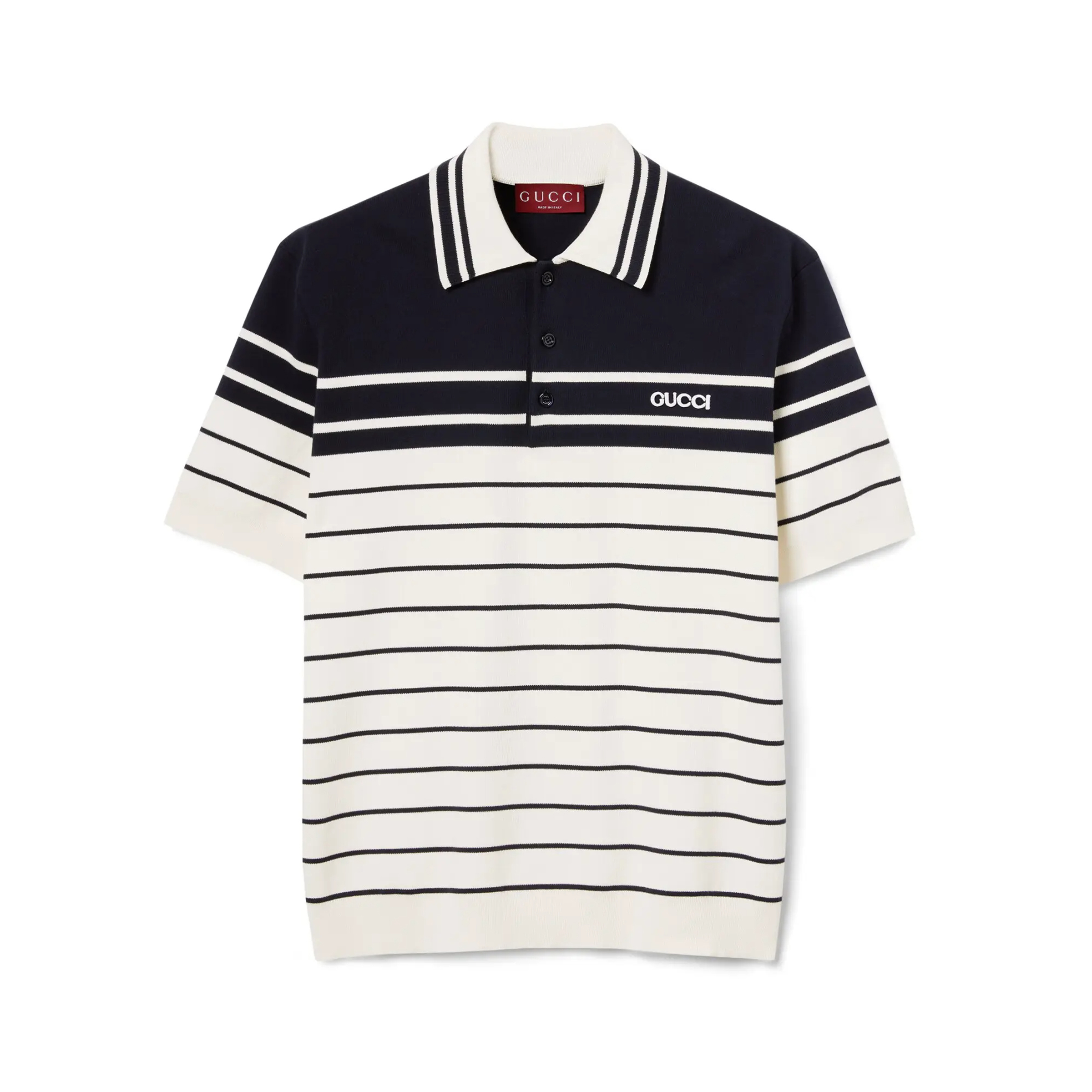 NIGO Gucci Men's Striped Logo Embroidered Summer Cotton Slim Fit Short Sleeve Polo Shirt #nigo81176
