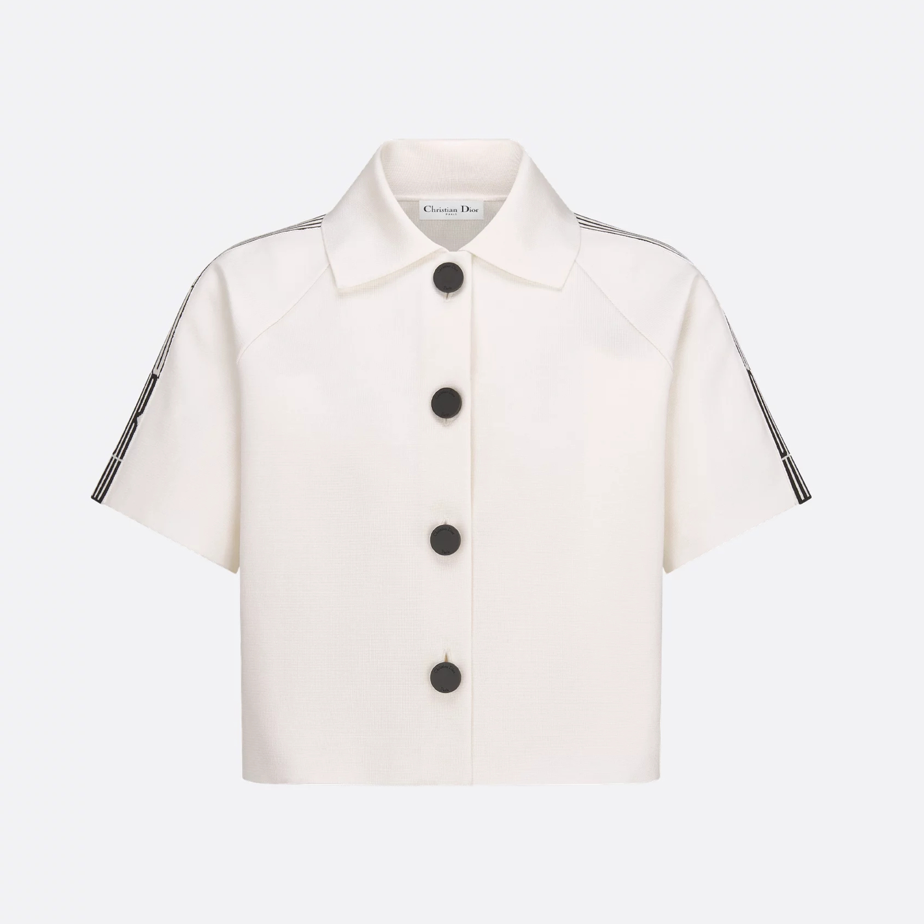 NIGO Dior Women's Spring, Summer And Autumn Cropped Jacket Lapel Jacquard Short Sleeve Coat Casual Solid Color Stretchy Waist Knit Flared Miniskirt #nigo81179