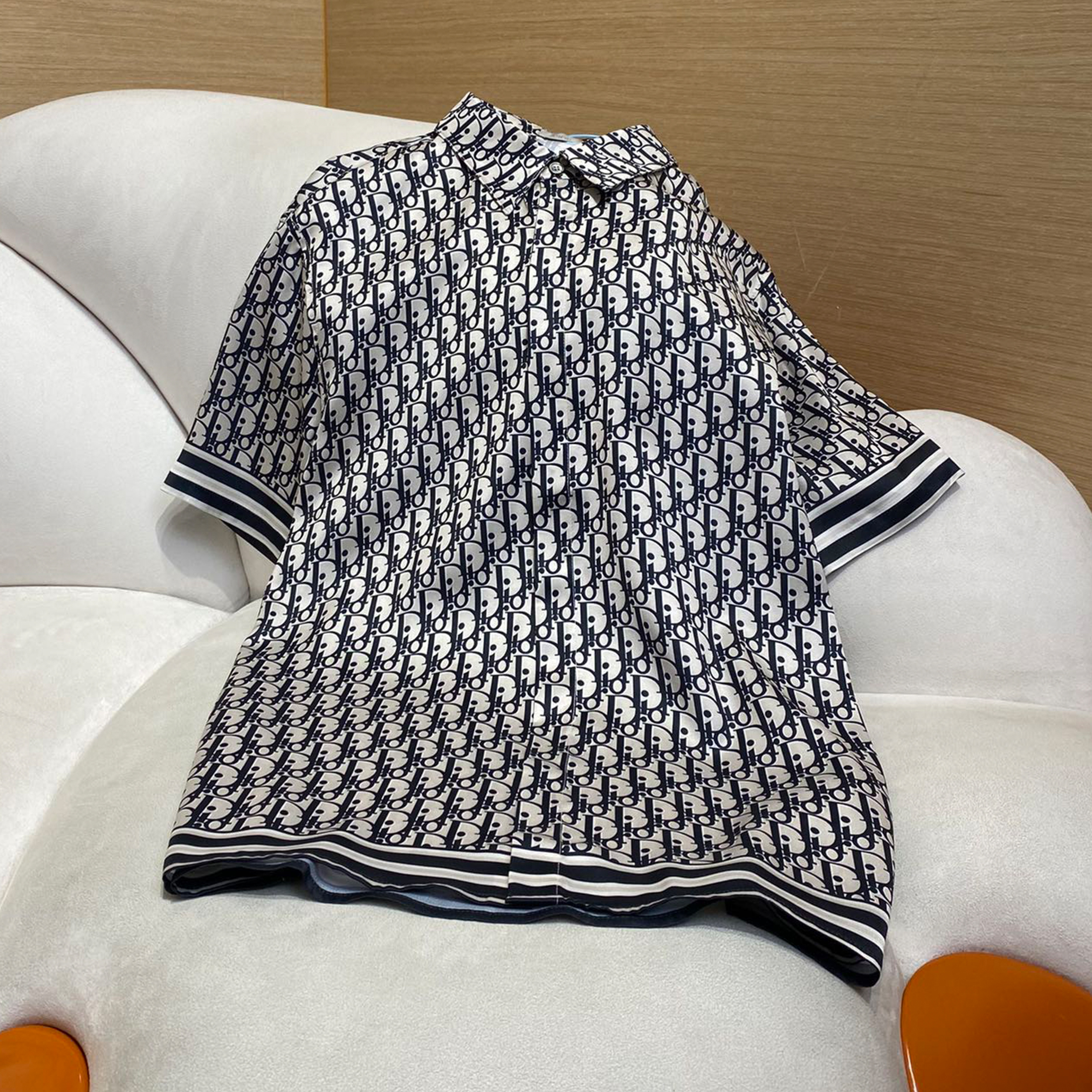 NIGO Dior Men's Summer Oblique Print Logo Pattern Short Sleeve Shirt Straight Shorts Set Comfortable Popular Wear Versatile Set Suit #nigo81231