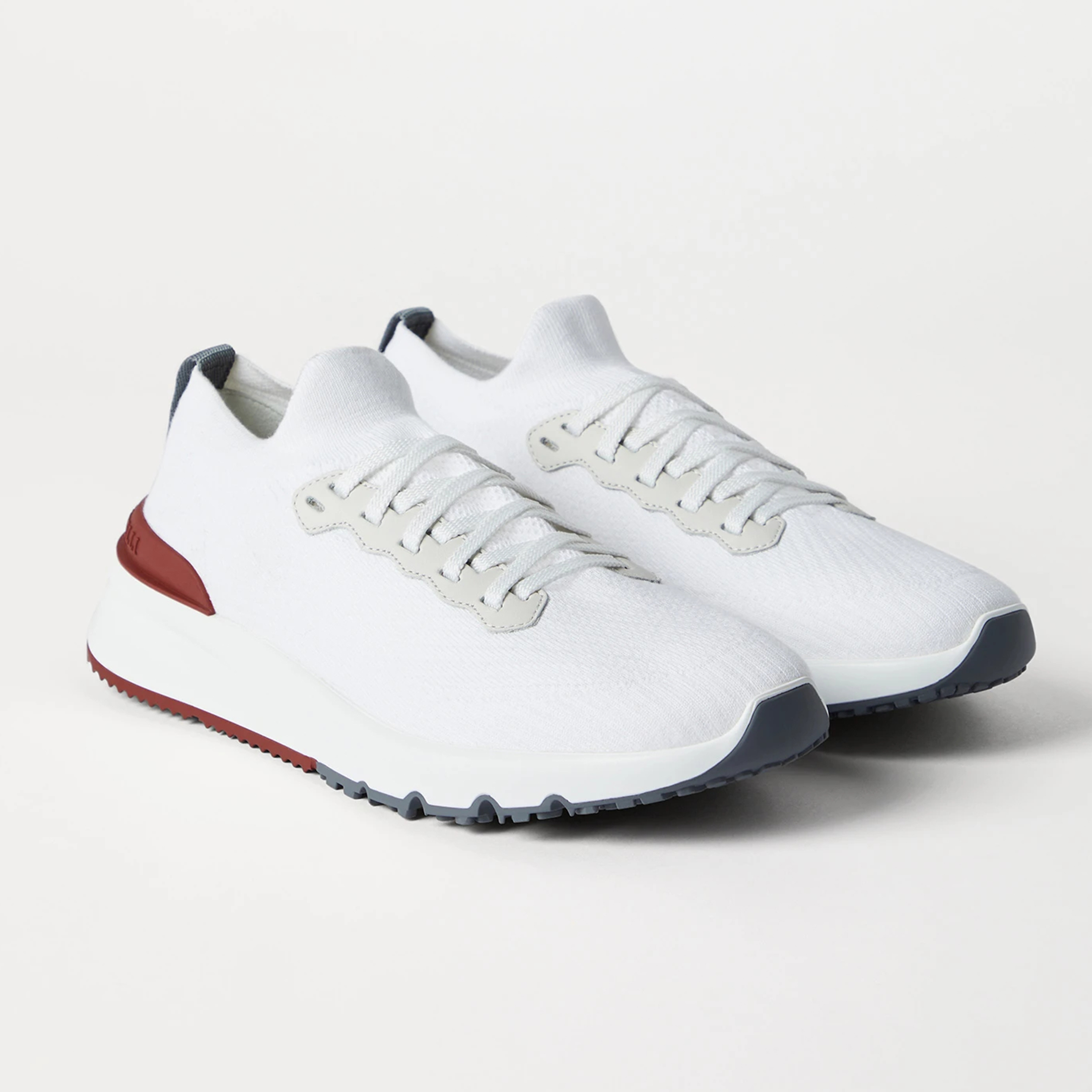 NIGO Brunello Cucinelli  Men's Spring Autumn Knitted Cotton Fabric Patchwork Semi-Polished Calfskin Sneakers Fashion Comfort Sports Running Shoes #nigo81233