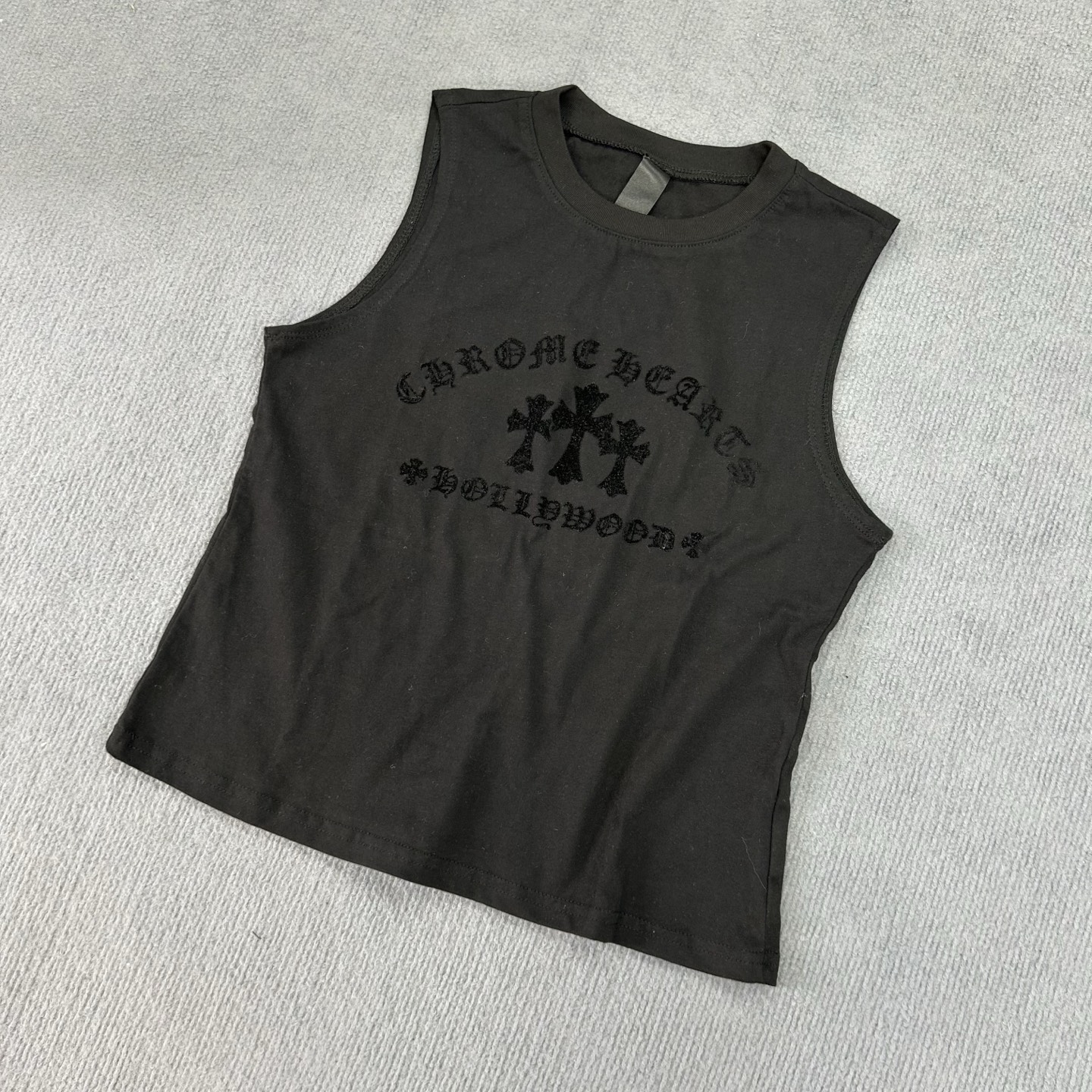 NIGO Chrome Hearts Women's Summer Solid Color Letter Print Round Neck Sleeveless Tank Top #nigo76586