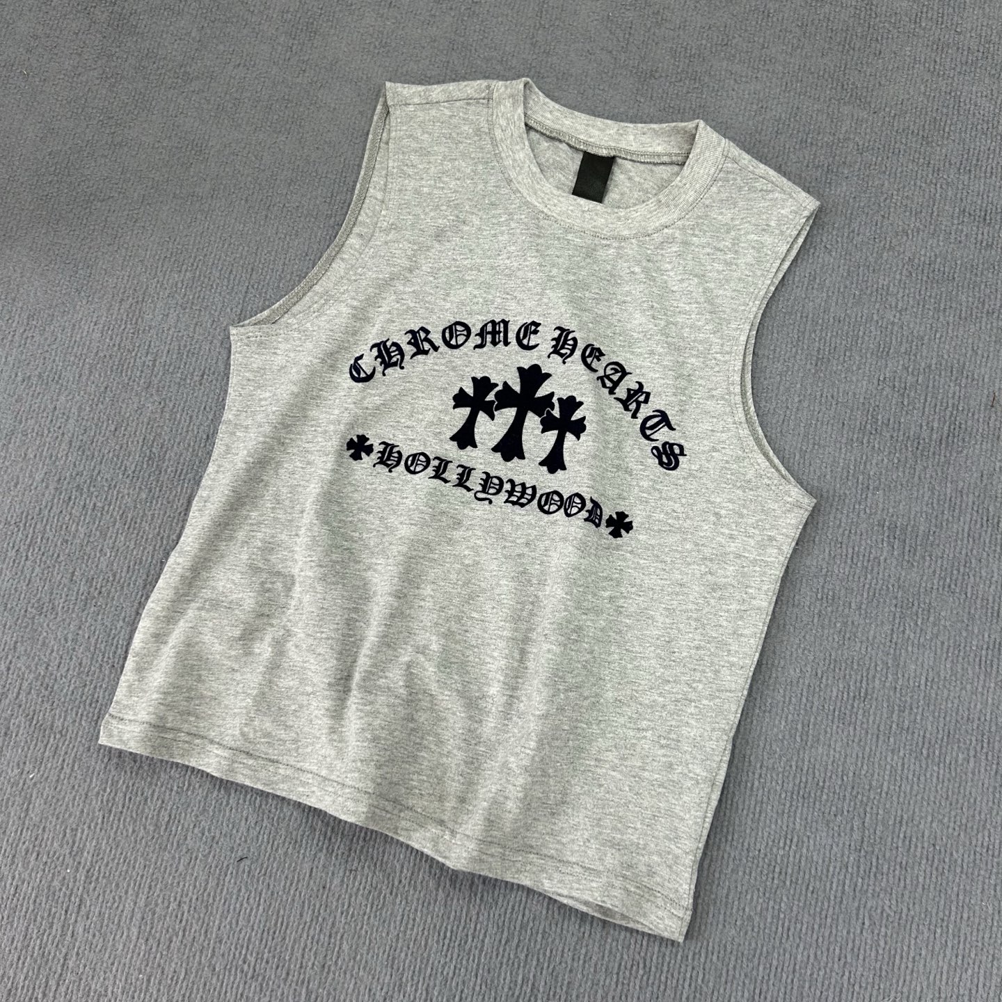 NIGO Chrome Hearts Women's Summer Solid Color Letter Print Round Neck Sleeveless Tank Top #nigo76586