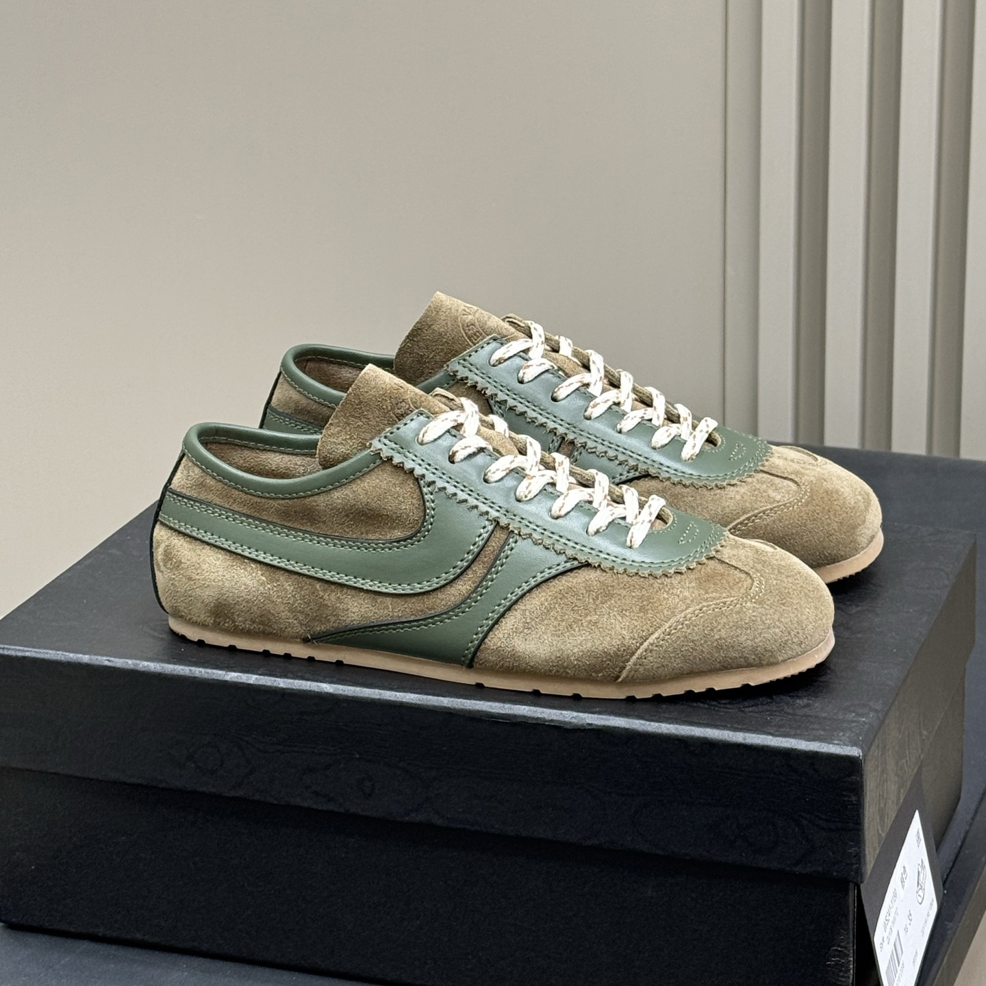 NIGO Dries Van Noten Men's And Women's Colorblocking Suede Calf Leather Round Toe Low Top Lace Up Casual Derby Shoes #nigo76593