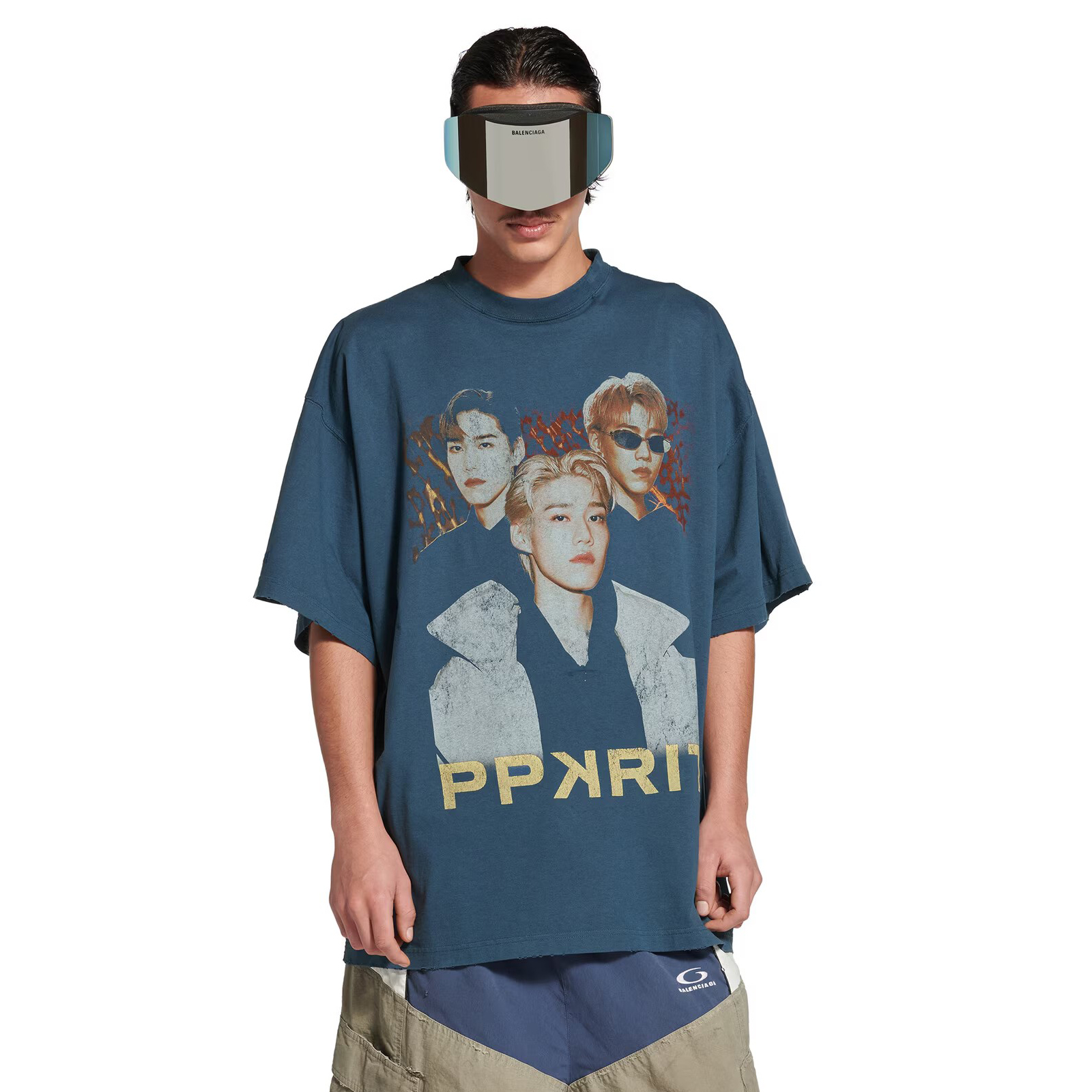 NIGO Balenciaga Men Women PP KRIT Printed Round Neck Short Sleeve Summer Cotton Solid Color Oversized T-Shirt #nigo76599
