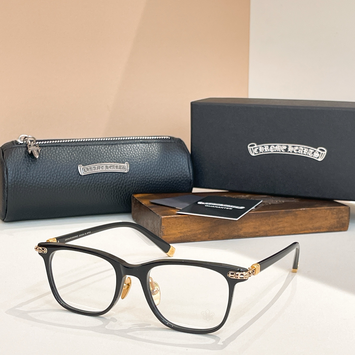 NIGO Chrome Hearts Men's Women's Solid Color Mirror Arm Carved Decoration Casual Fashion Square Glasses #nigo76591