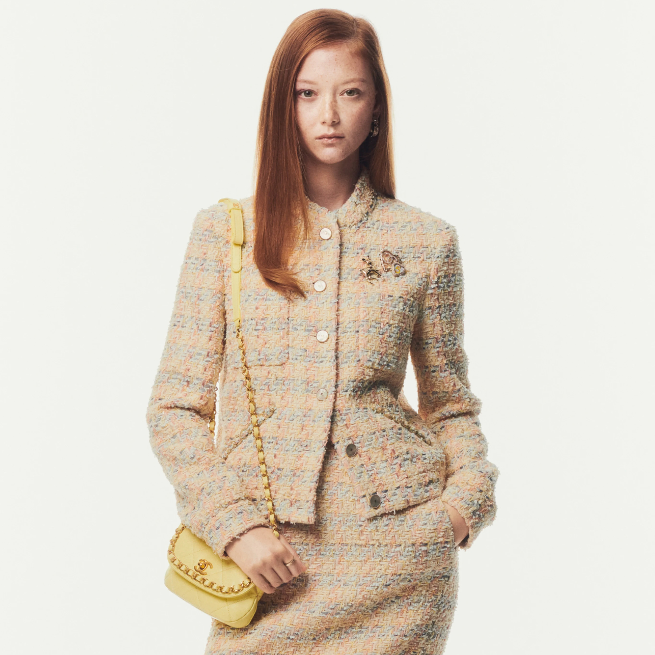 NIGO Chanel Women's Spring And Autumn Plaid Tweed Jacket Fashion Temperament Elegant Standing Collar Single Breasted Jacket Ngvp #nigo1576