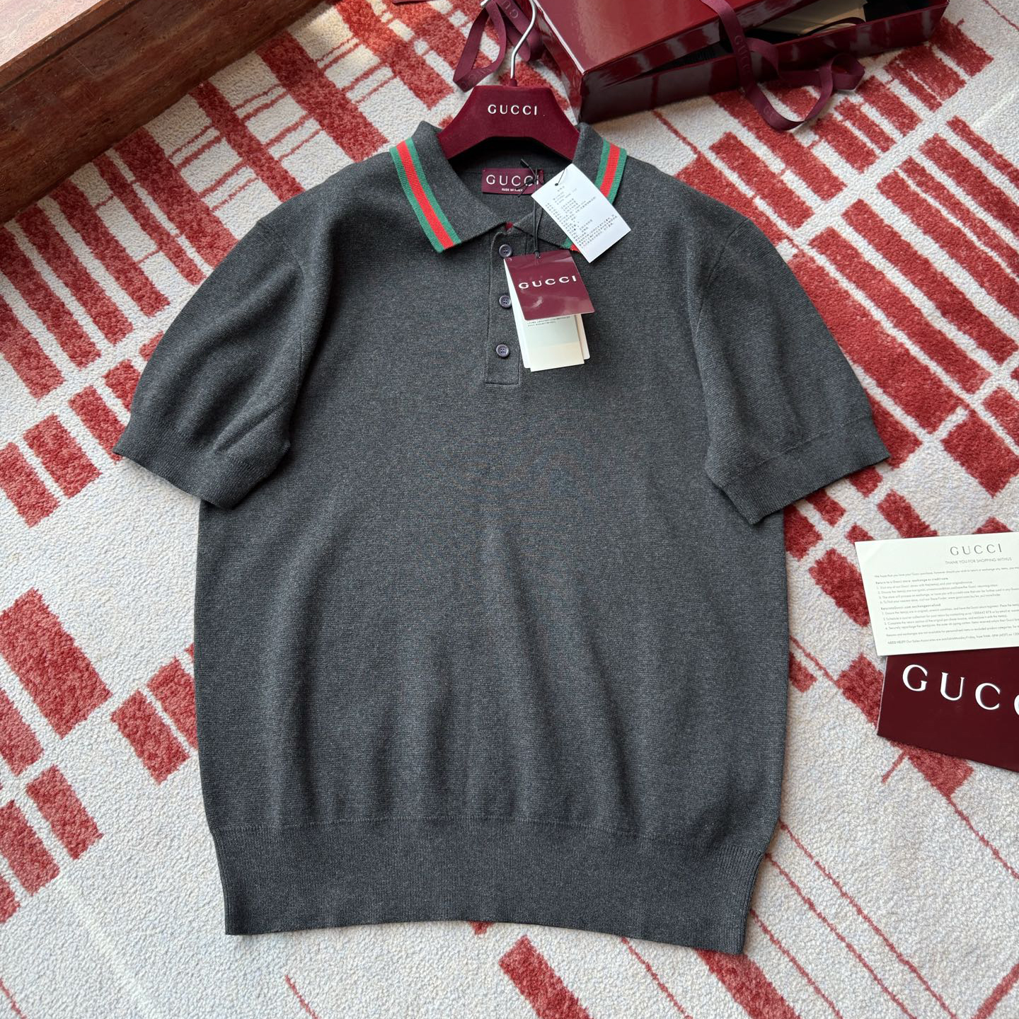 NIGO Gucci Men's Spring Summer Collar Stripe Printed Solid Colour Cotton Short Sleeve Polo Neck T-Shirt #nigo76618